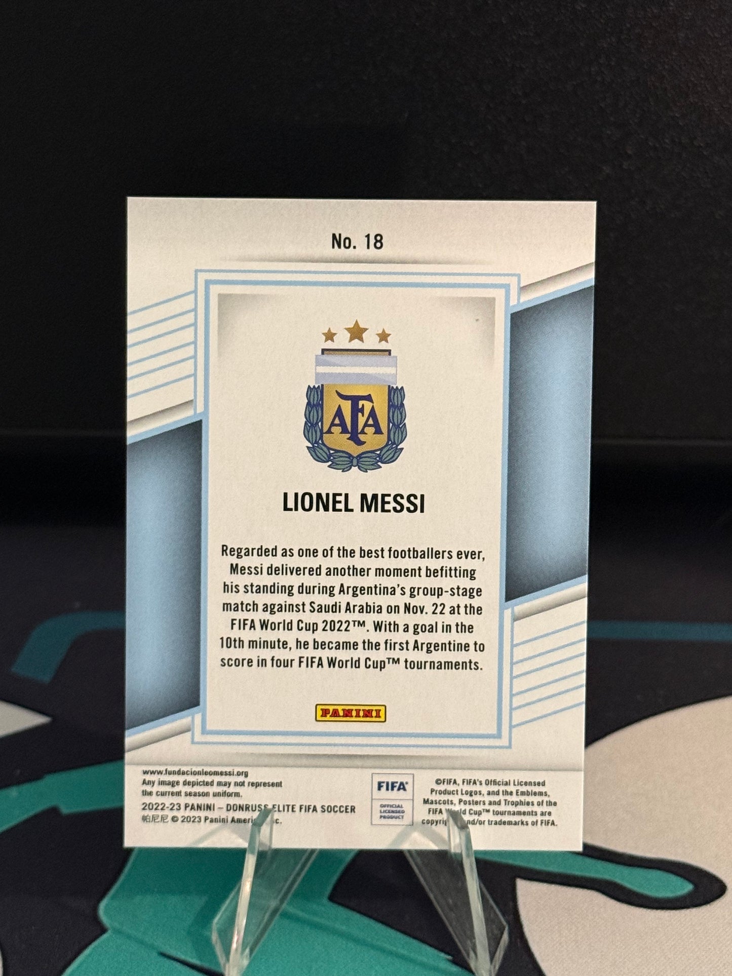 2022/2023 Panini Donruss Elite Lionel Messi Red Disco Parallel