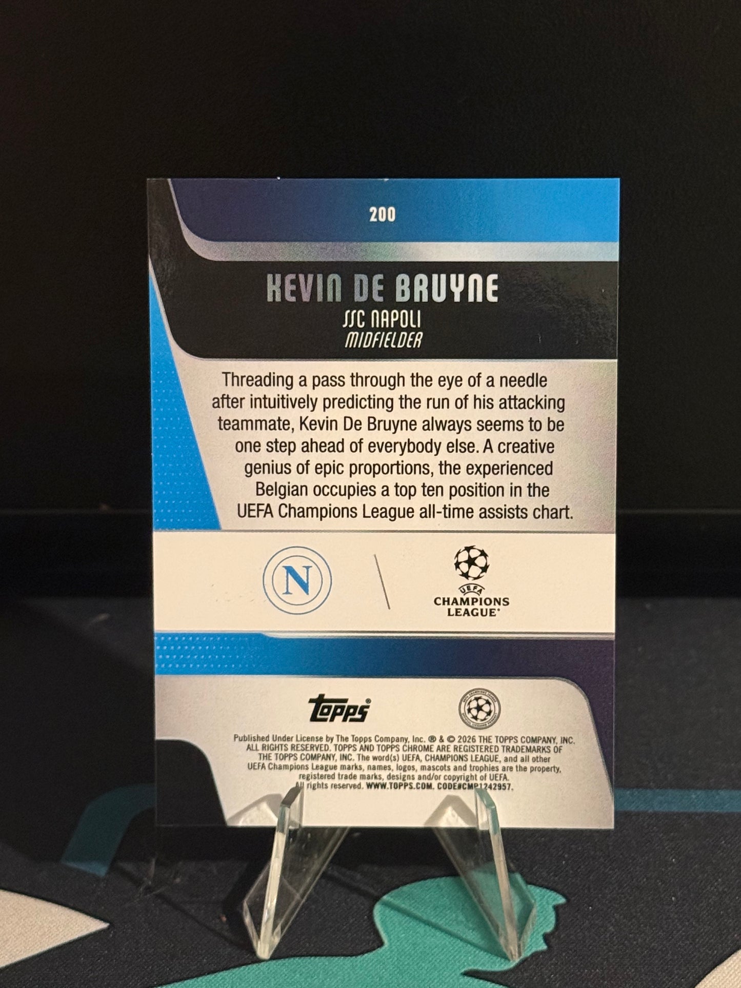 2025/2026 Topps Chrome UCC Logofractor Kevin De Bruyne Green Parallel /99