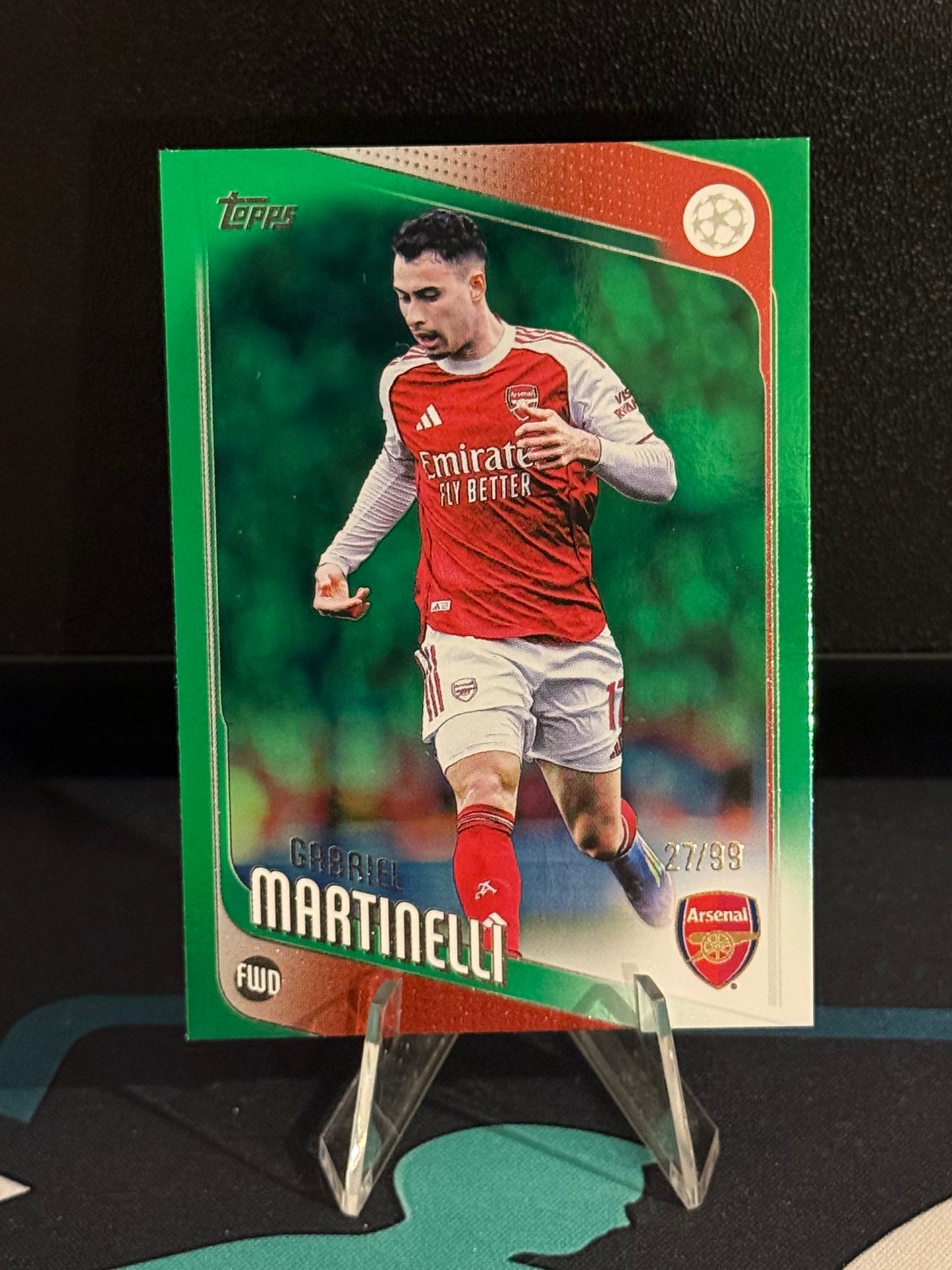 2025/2026 Topps Flagship UCC Gabriel Martinelli Green Parallel /99