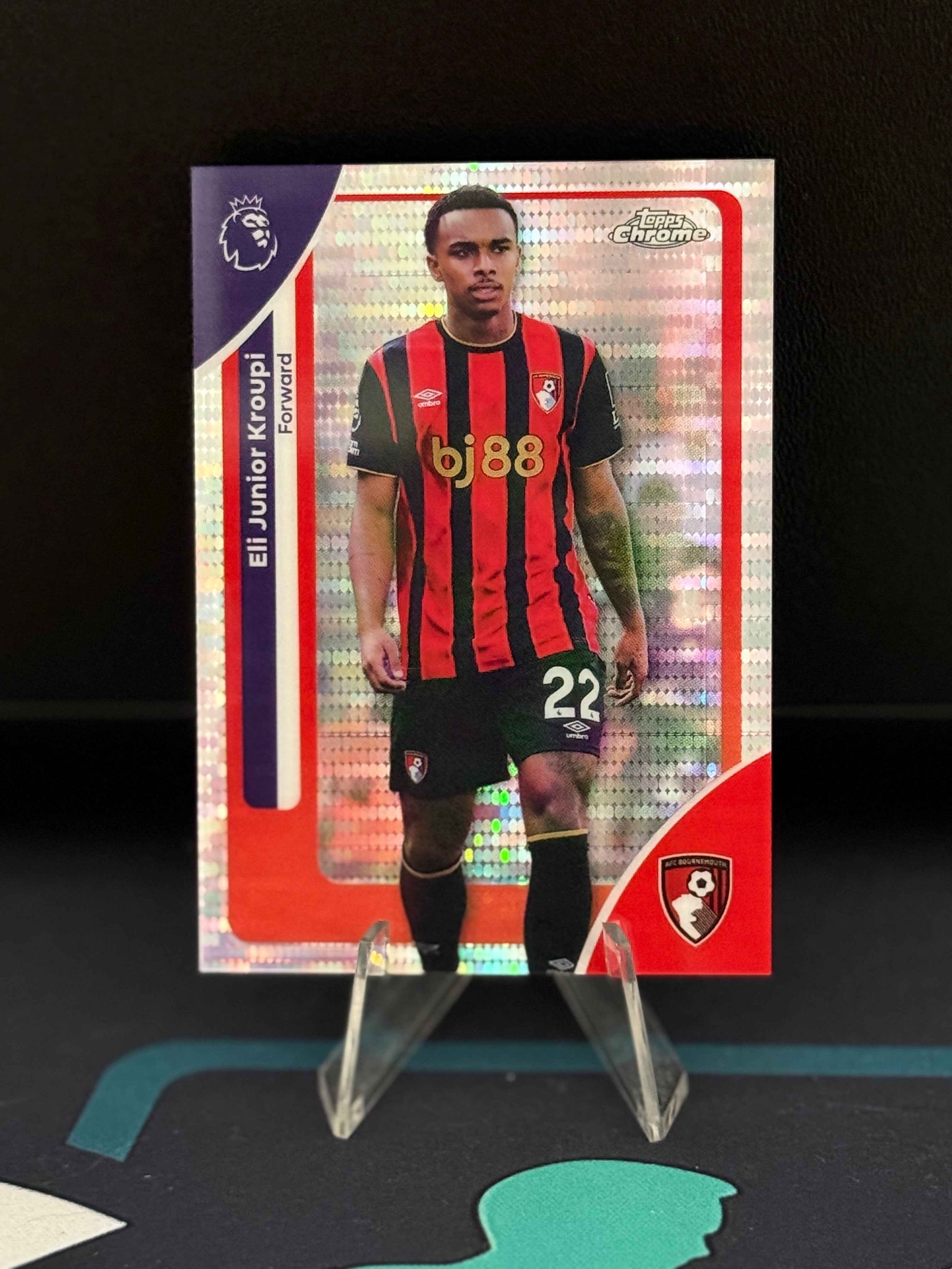 2025/2026 Topps Chrome Premier League Eli Junior Kroupi Pulsar Parallel
