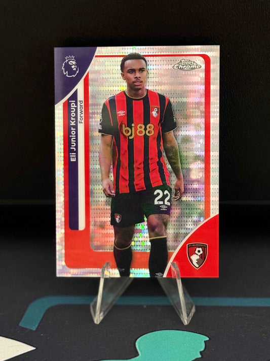 2025/2026 Topps Chrome Premier League Eli Junior Kroupi Pulsar Parallel
