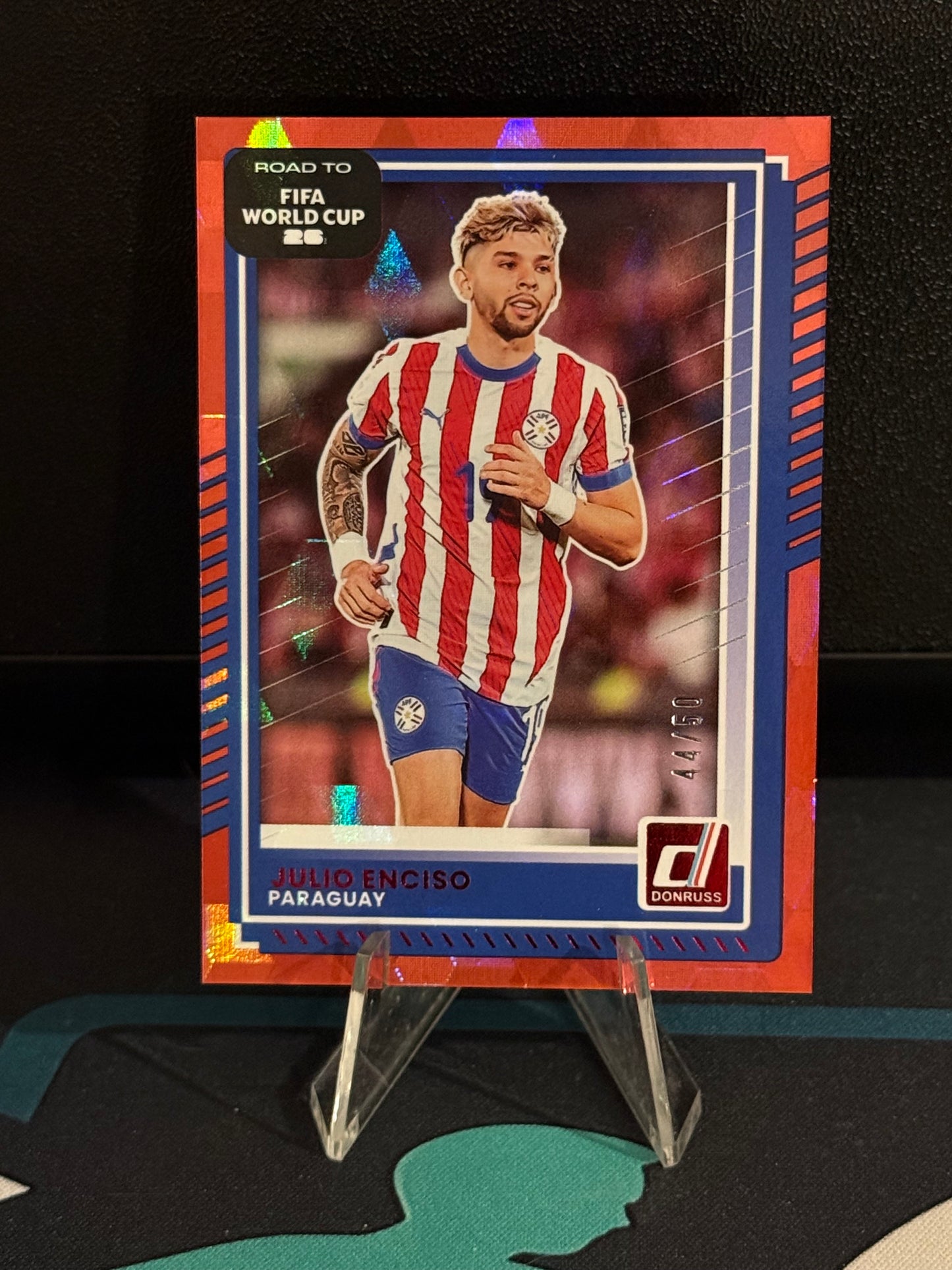 2025/2026 Panini Donruss Road to FIFA World Cup Julio Enciso Red Parallel /50