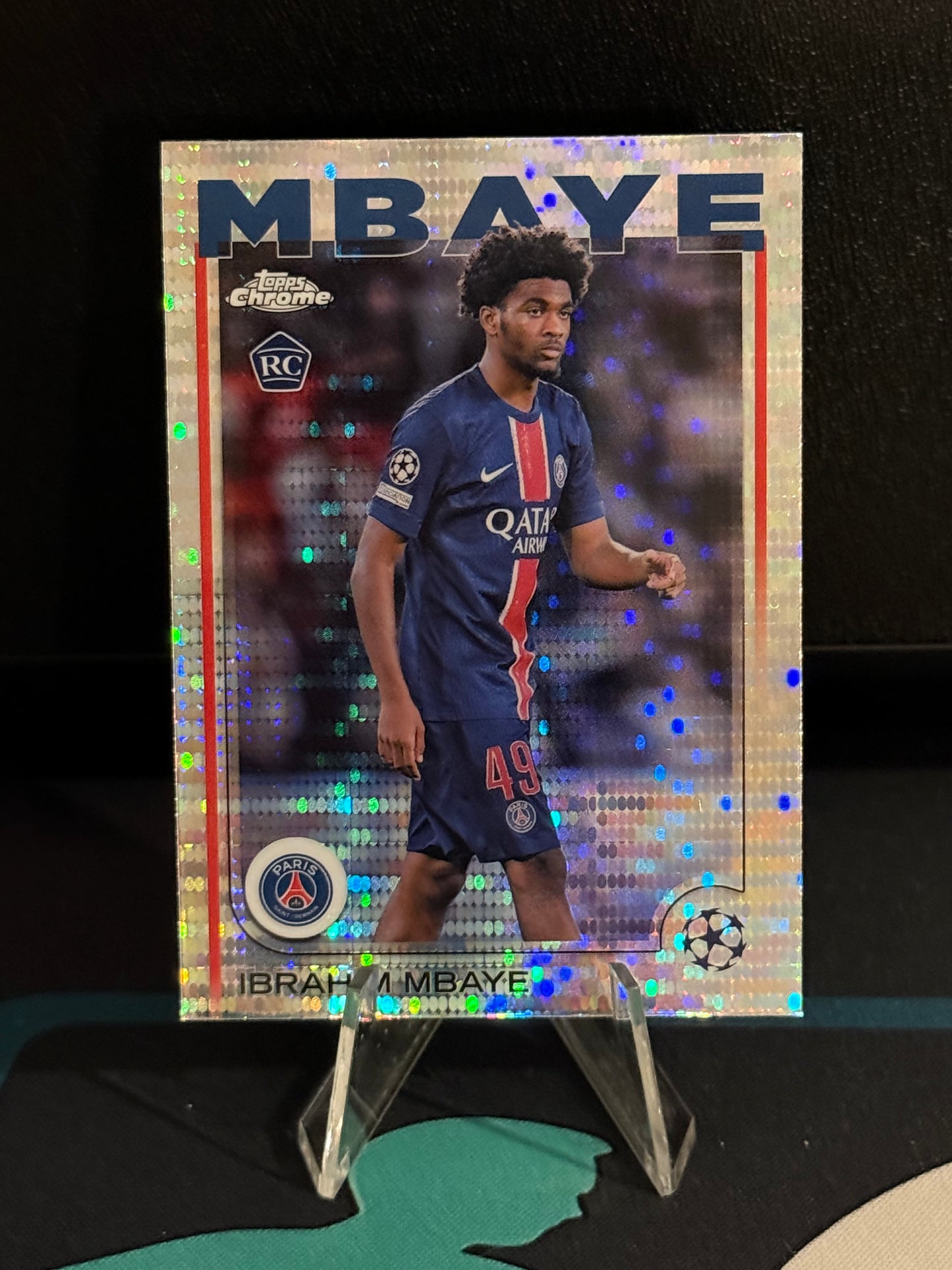 2024/2025 Topps Chrome UCC Ibrahim Mbaye RC Pulsar Parallel