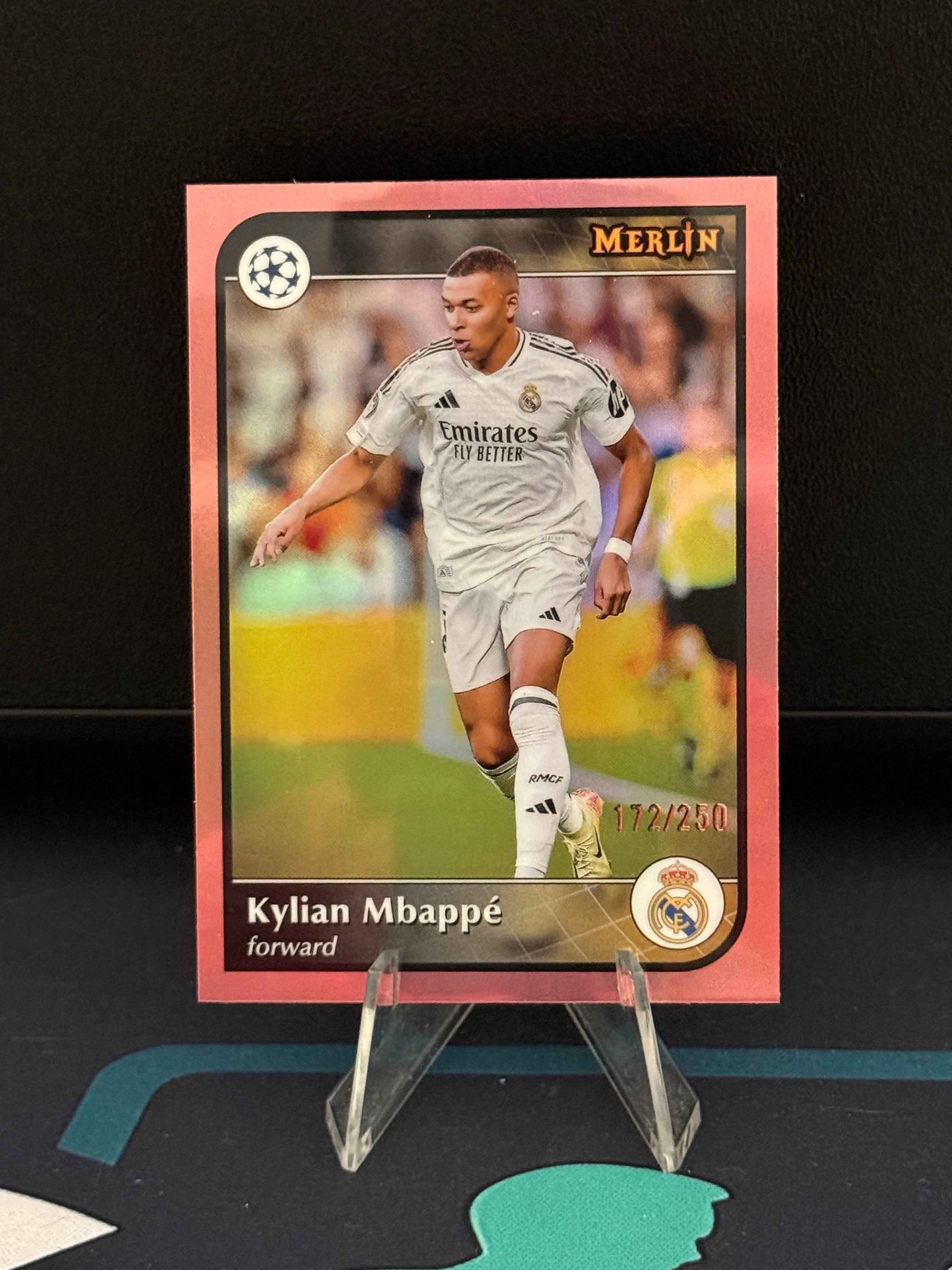 2024/2025 Topps Merlin UCC Kylian Mbappe Rose Gold Parallel /250