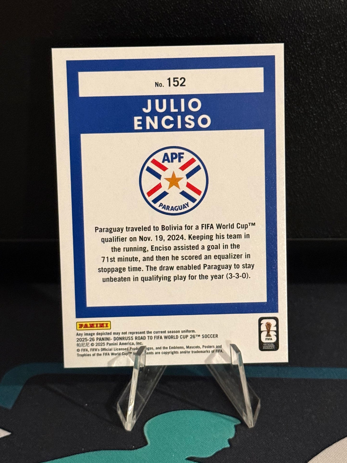 2025/2026 Panini Donruss Road to FIFA World Cup Julio Enciso Red Parallel /50