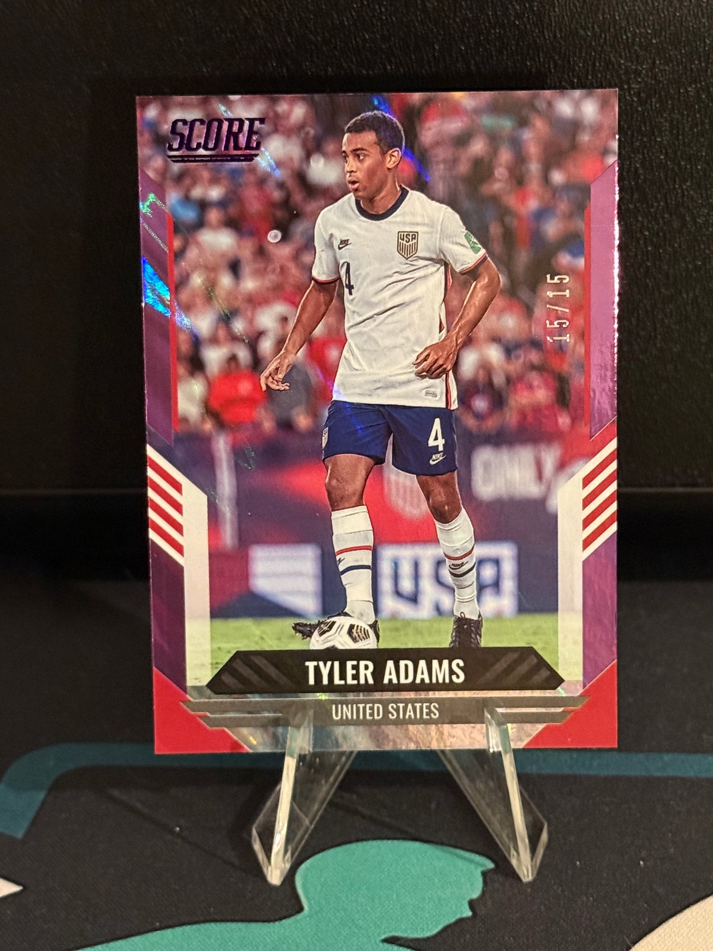 2021/2022 Panini Score FIFA Tyler Adams Pink Parallel /15