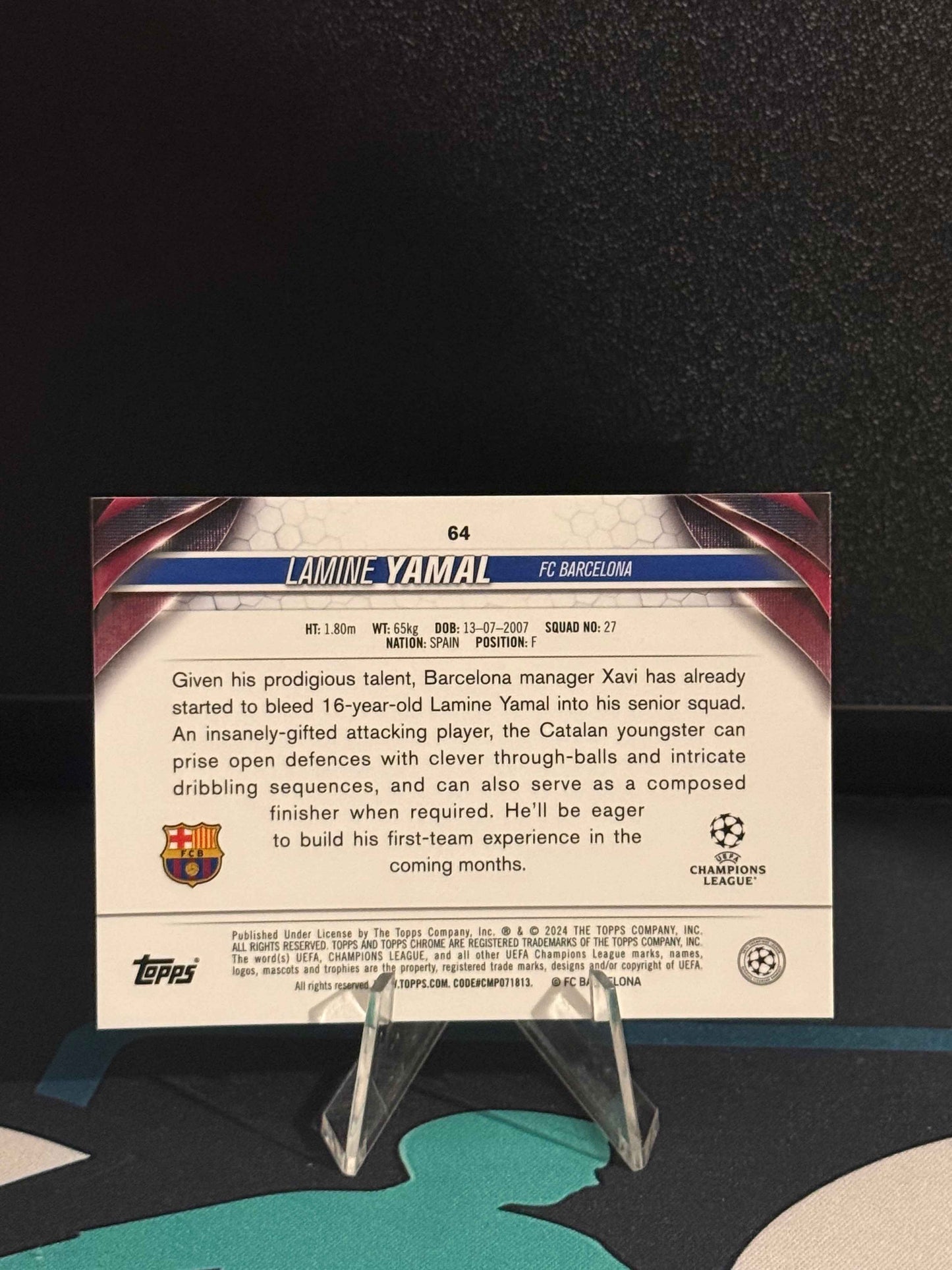 2023/2024 Topps Chrome UCC Lamine Yamal RC