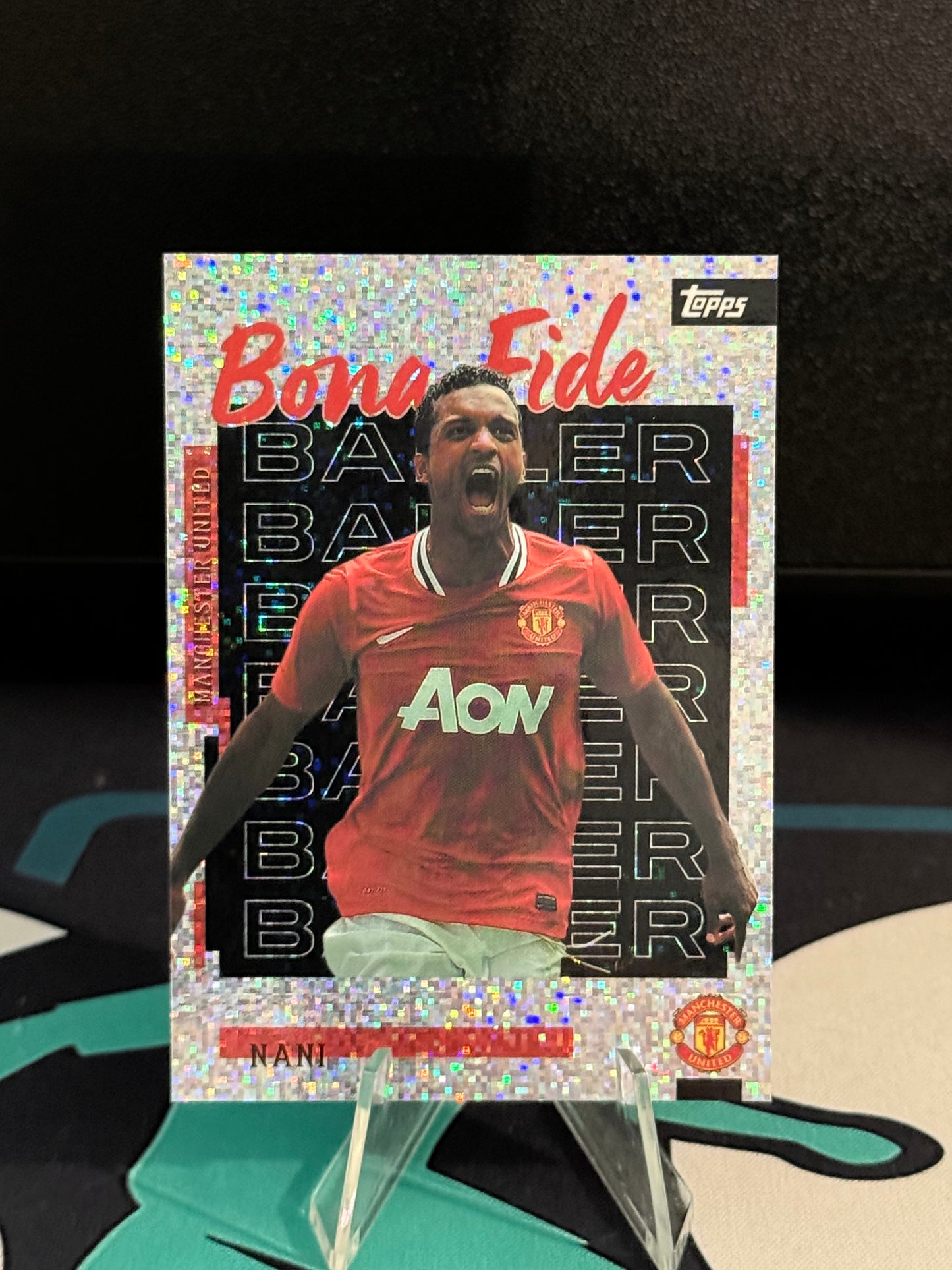2025/2026 Topps Manchester United Team Set Nani Bona Fide Baller Static Parallel
