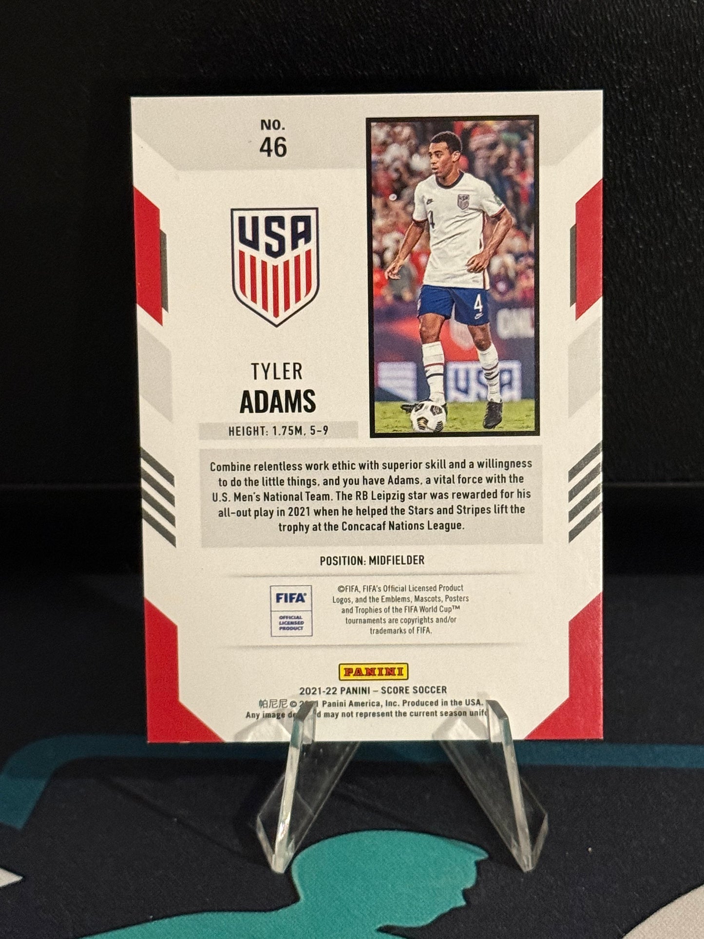2021/2022 Panini Score FIFA Tyler Adams Pink Parallel /15