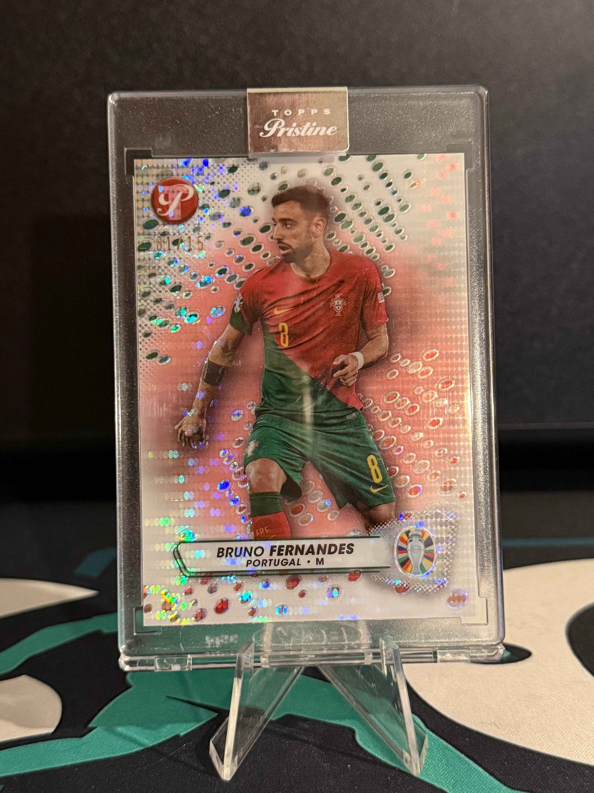 2024 Topps Pristine Road to EURO Bruno Fernandes Pink Parallel /15