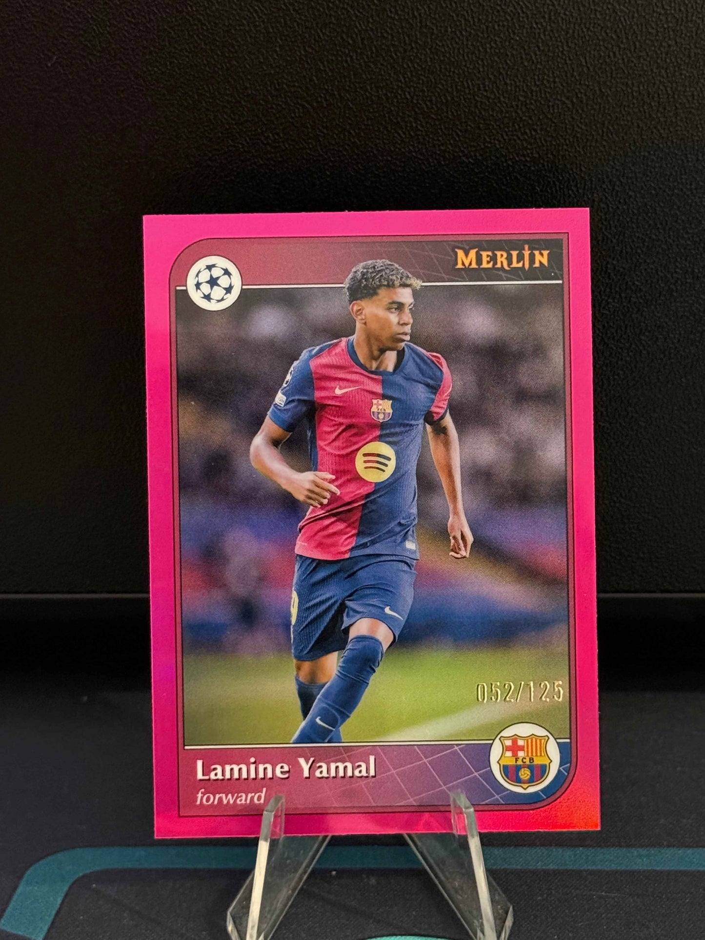 2024/2025 Topps Merlin UCC Lamine Yamal Magenta Parallel /125