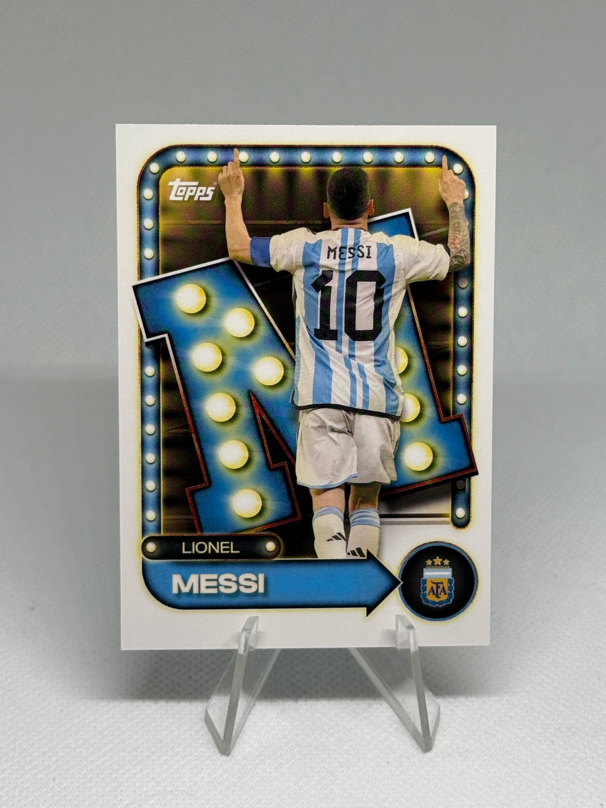2026 Topps Argentina Collector Tin Lionel Messi Name in Lights