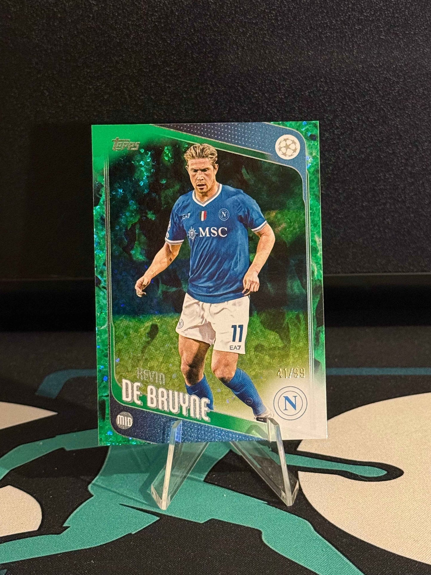 2025/2026 Topps Flagship UCC Kevin De Bruyne Green Inferno Parallel /99