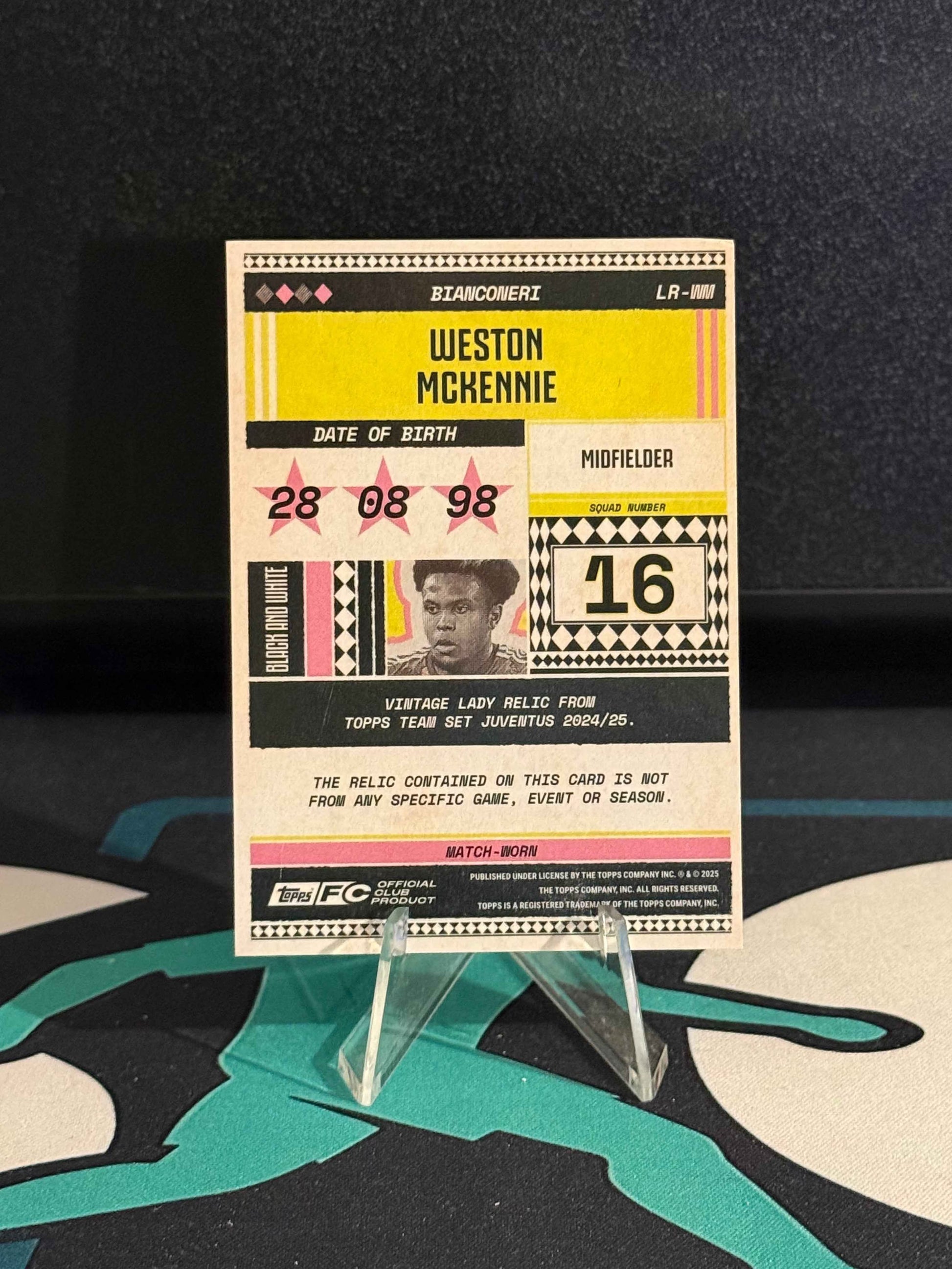 2024/2025 Topps Juventus Team Set Weston McKennie Patch