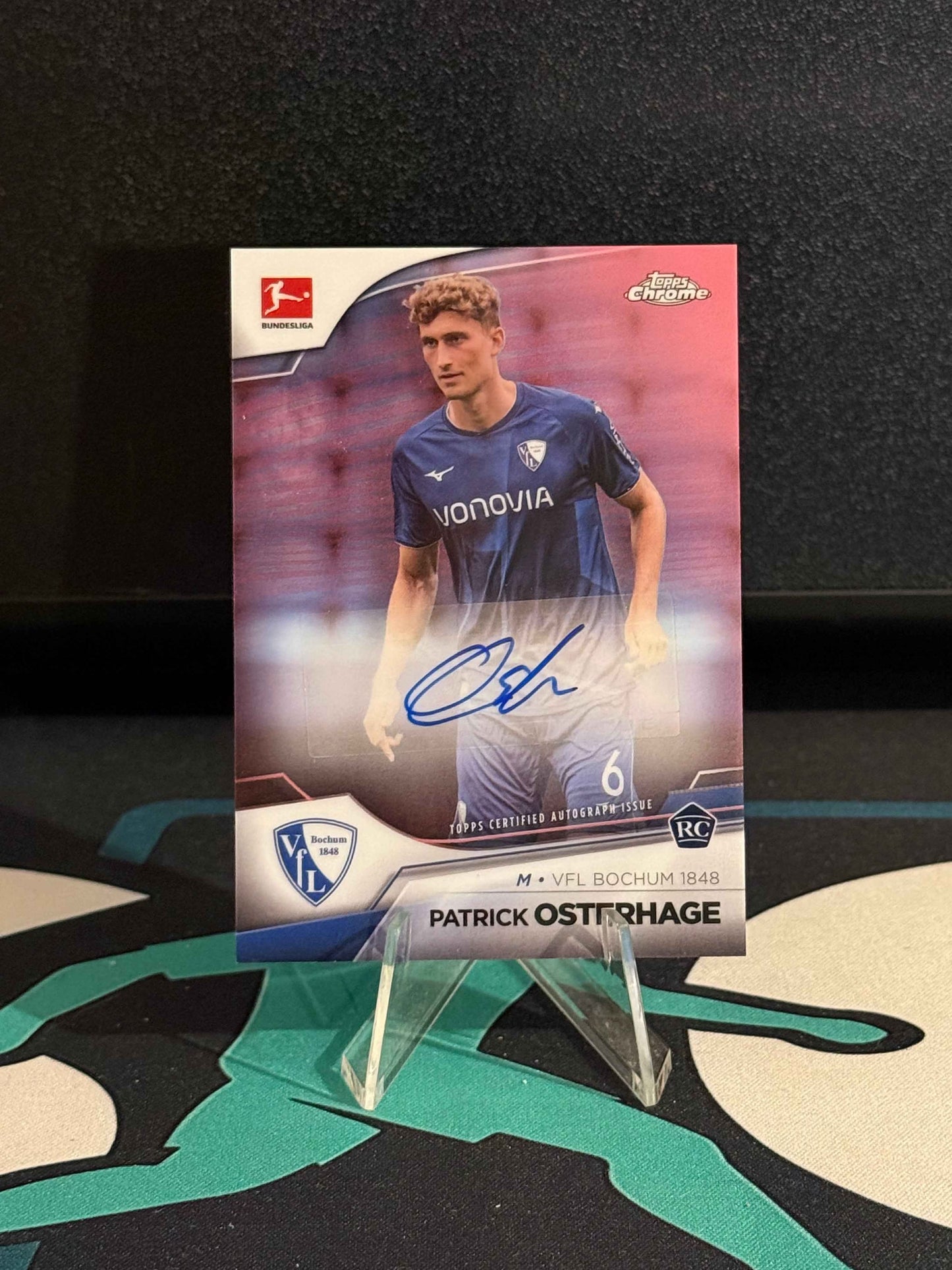 2022/2023 Topps Chrome Bundesliga Patrick Osterhage RC Autograph Pink Parallel /75