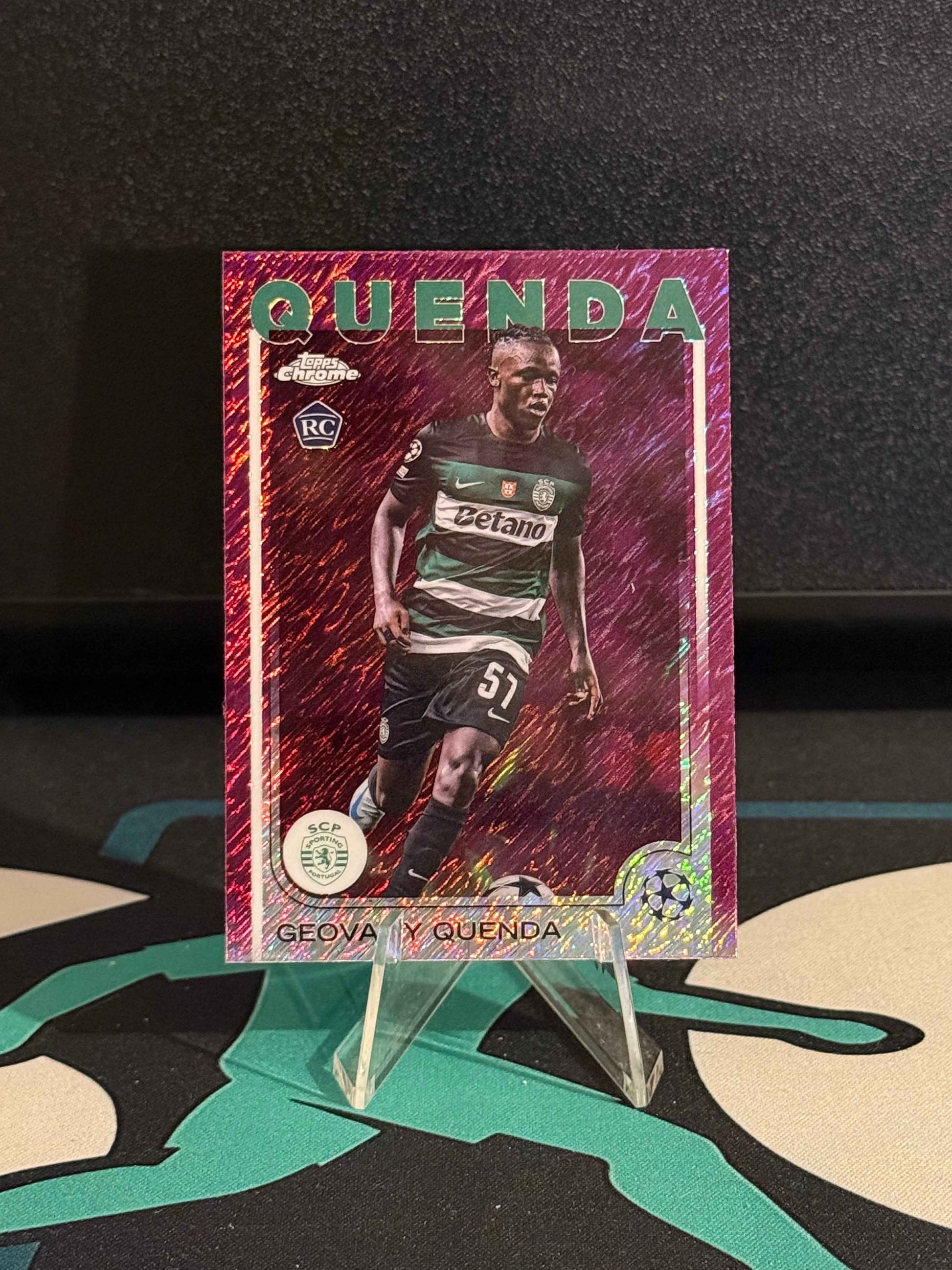 2024/2025 Topps Chrome UCC Geovany Quenda RC Magenta Shimmer Parallel