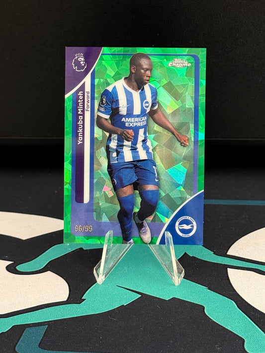 2025/2026 Topps Chrome Premier League Sapphire Yankuba Minteh Green Parallel /99