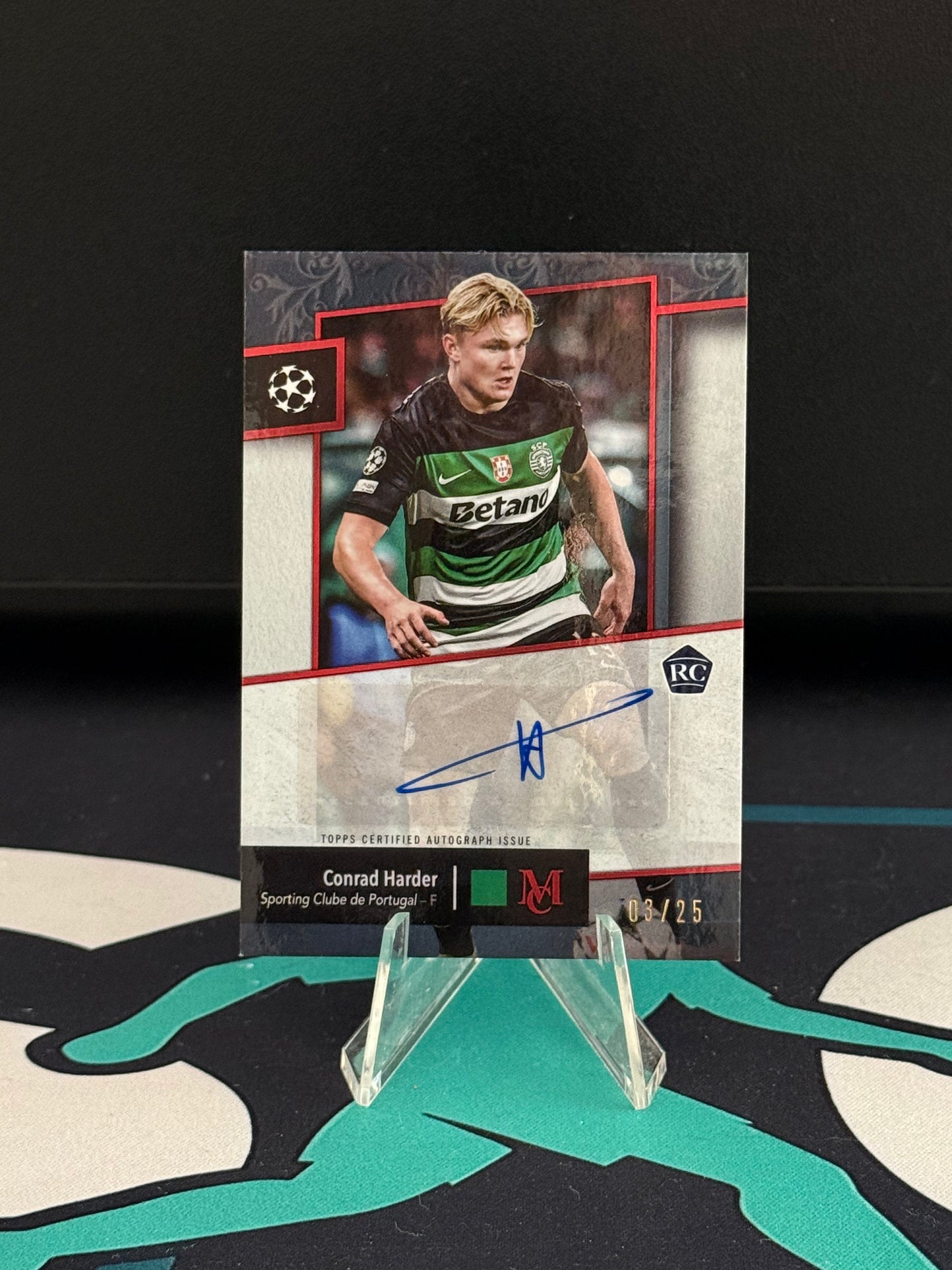 2024/2025 Topps Museum Collection UCC Conrad Harder RC Autograph Ruby Parallel /25