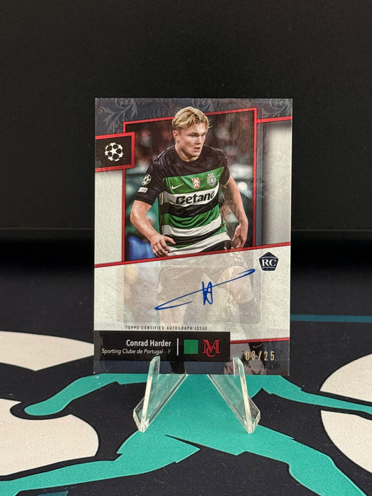 2024/2025 Topps Museum Collection UCC Conrad Harder RC Autograph Ruby Parallel /25