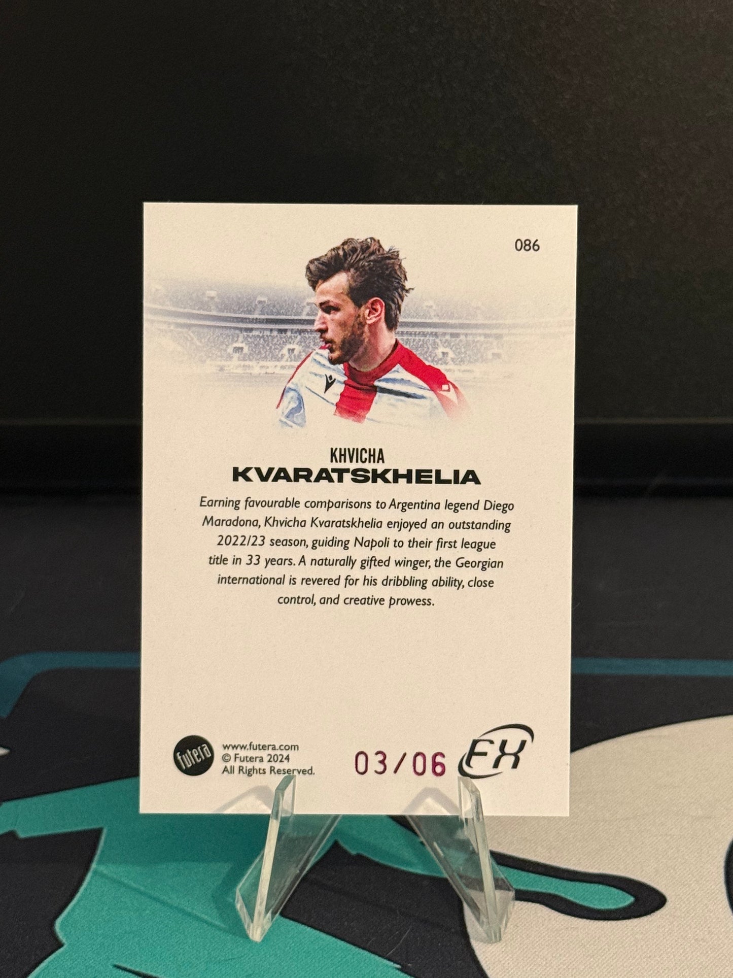 2024 Futera FX Khvicha Kvaratskhelia Purple Parallel /6