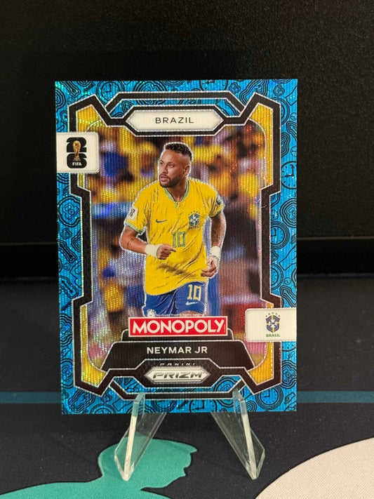 2026 Panini Monopoly Prizm FIFA World Cup Neymar Blue Wave Parallel