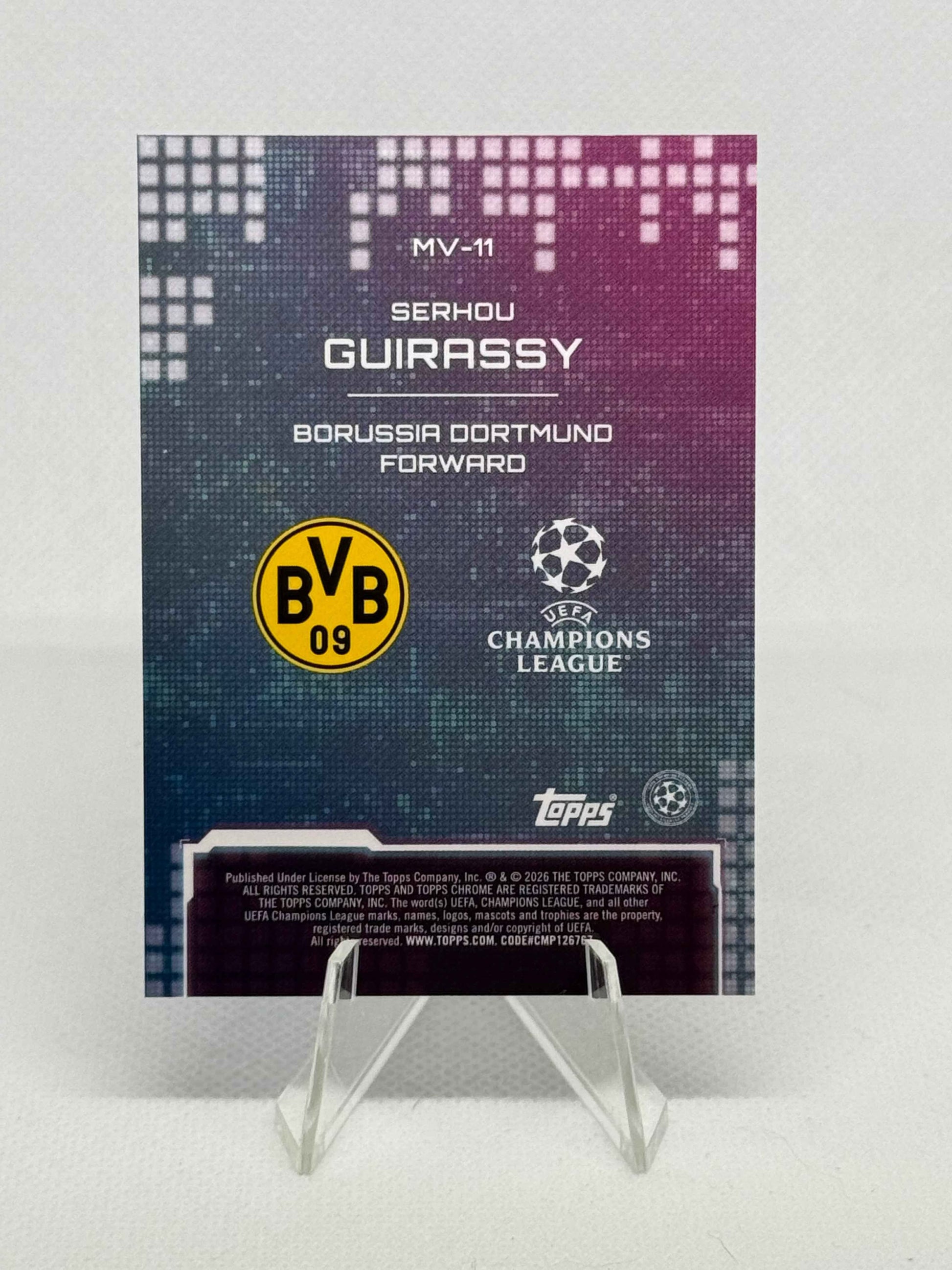 2025/2026 Topps Chrome UCC Serhou Guirassy Metaverse Case Hit