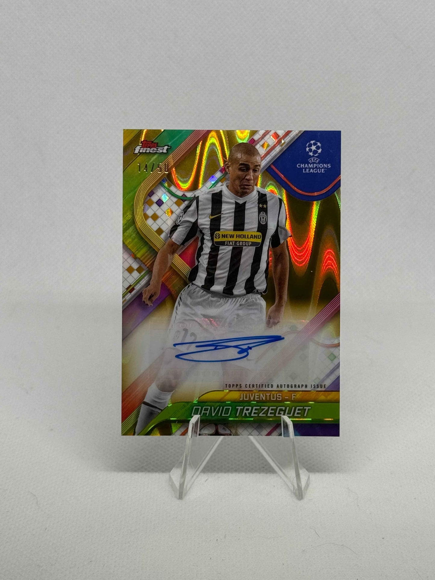 2024/2025 Topps Finest UCC David Trezeguet Autograph Gold Lava Parallel /50