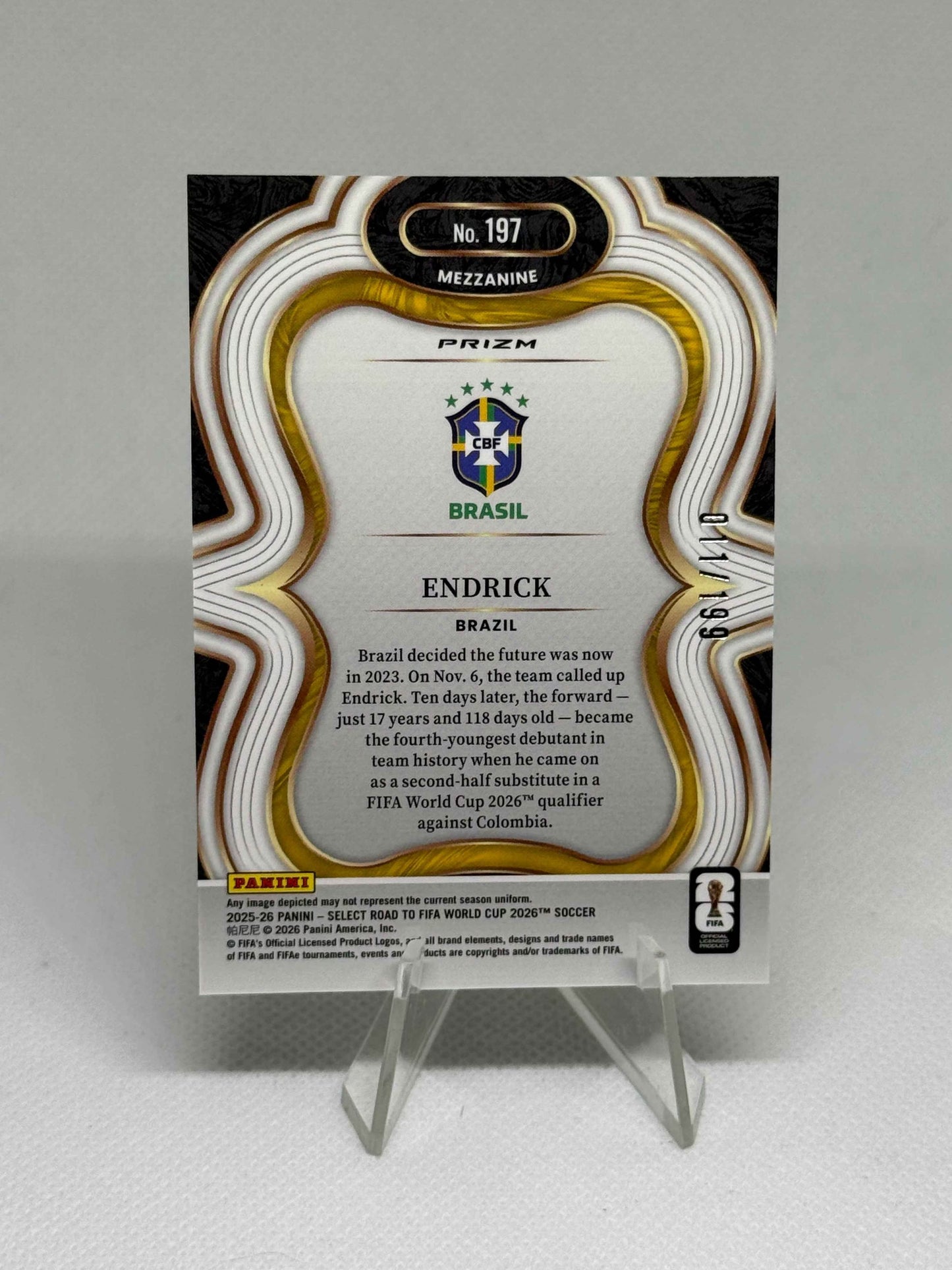 2025/2026 Panini Select Road to FIFA World Cup Endrick Camo Parallel /199