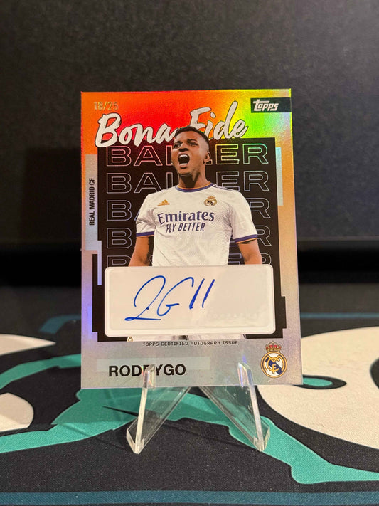 2025/2026 Topps Real Madrid Team Set Rodrygo Bona Fide Autograph Orange Parallel /25