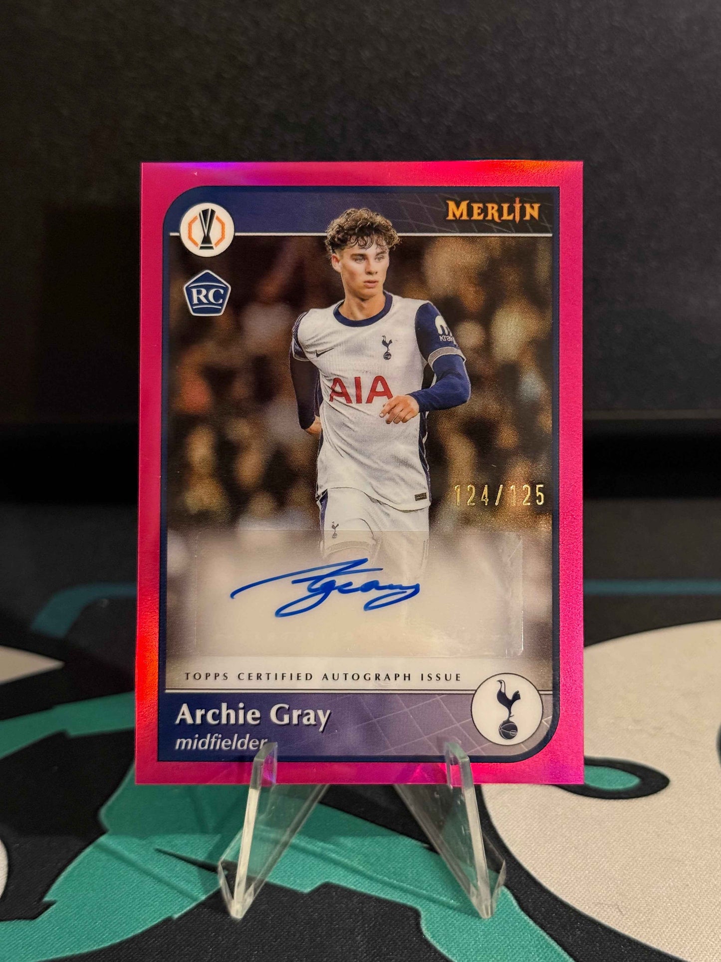 2024/2025 Topps Merlin UCC Archie Gray RC Autograph Magenta Parallel /125