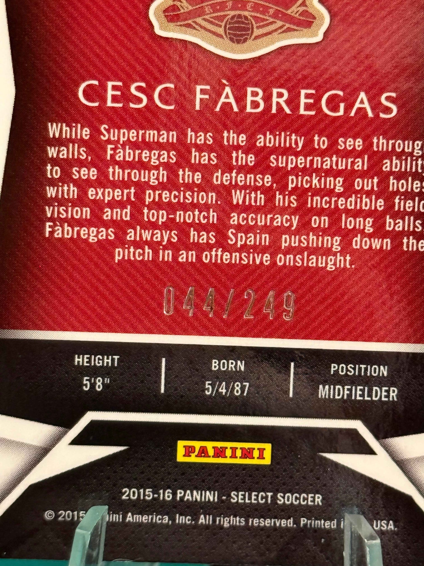 2015/2016 Panini Select Cesc Fabregas Camo Parallel /249
