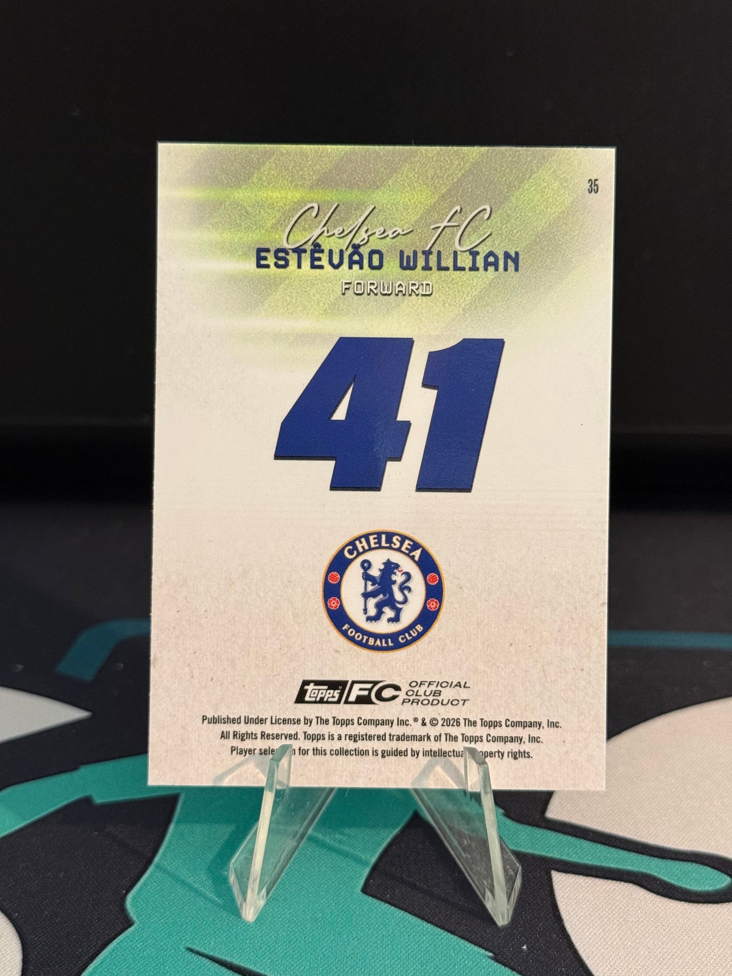 2025/2026 Topps Chelsea Team Set Estevao RC Static Foil