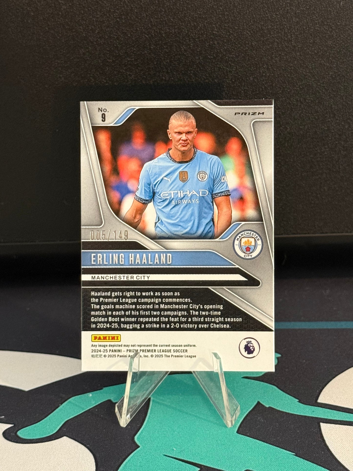 2024/2025 Panini Prizm Premier League Erling Haaland Breakaway Pink Parallel /149
