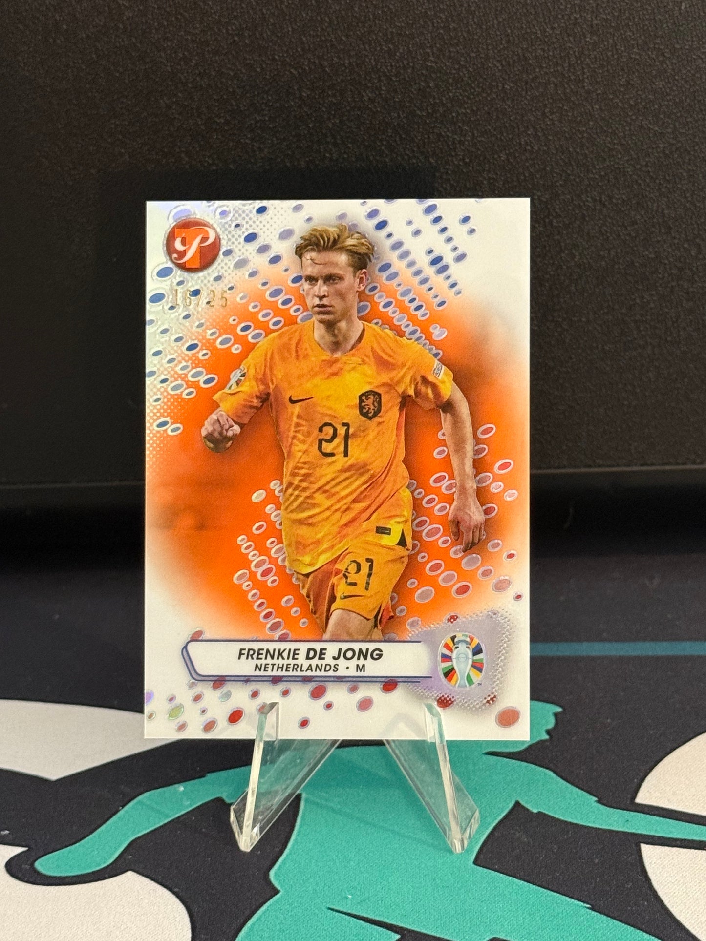 2023 Topps Road to EURO 2024 Frenkie De Jong Pristine Orange Parallel /25