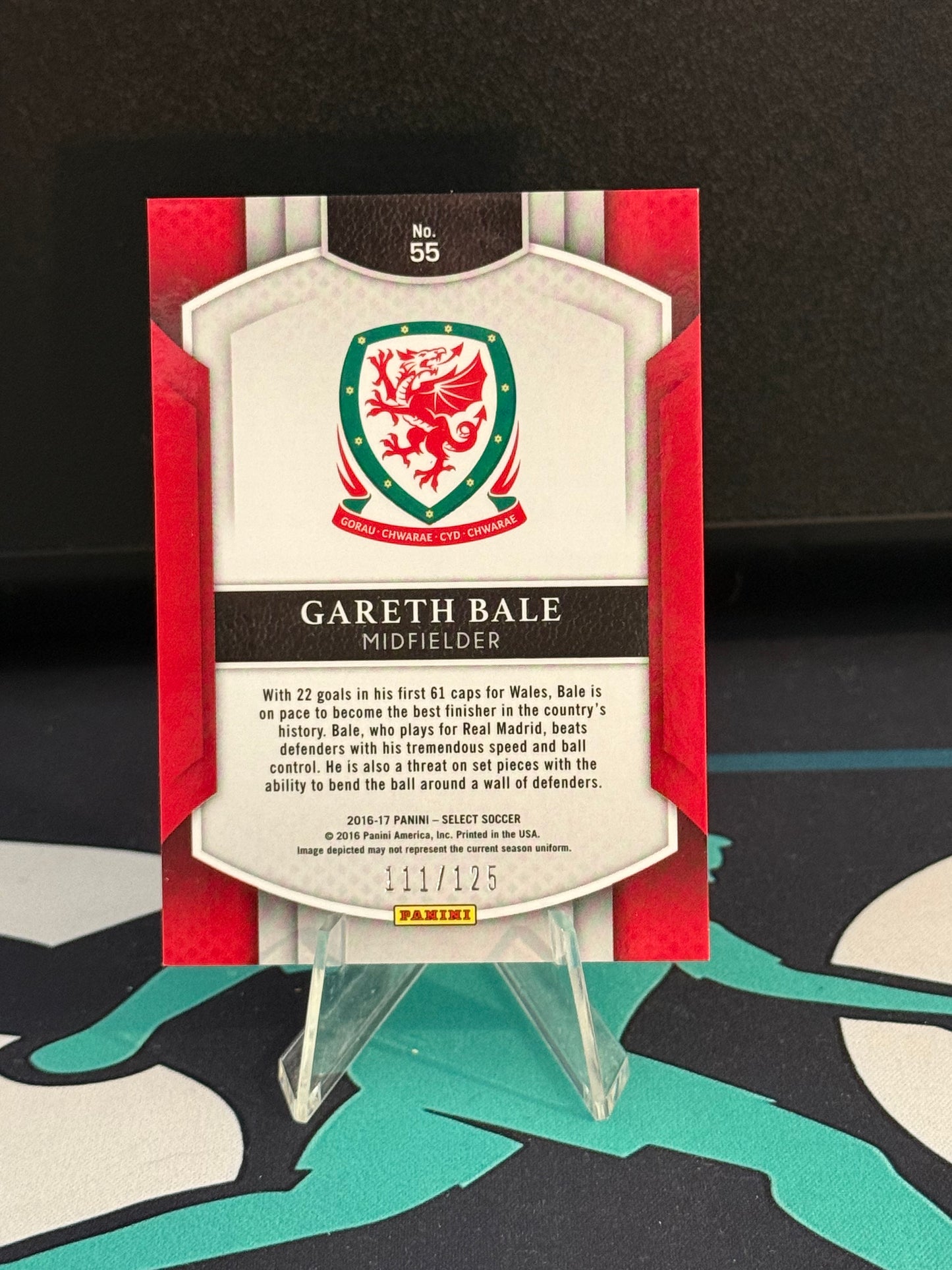 2016/2017 Panini Select Gareth Bale Neon Yellow Parallel /125