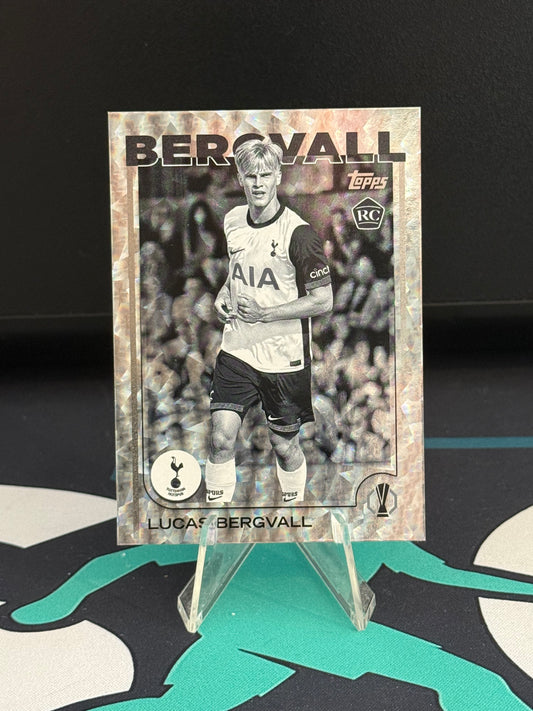 2024/2025 Topps Flagship UCC Lucas Bergvall RC Black & White Icy Parallel /150