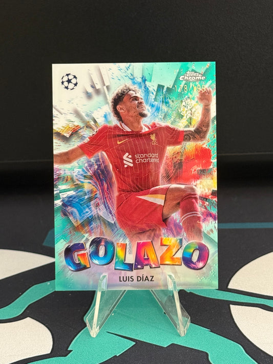 2024/2025 Topps Chrome UCC Luis Diaz Golazo Aqua Parallel /199