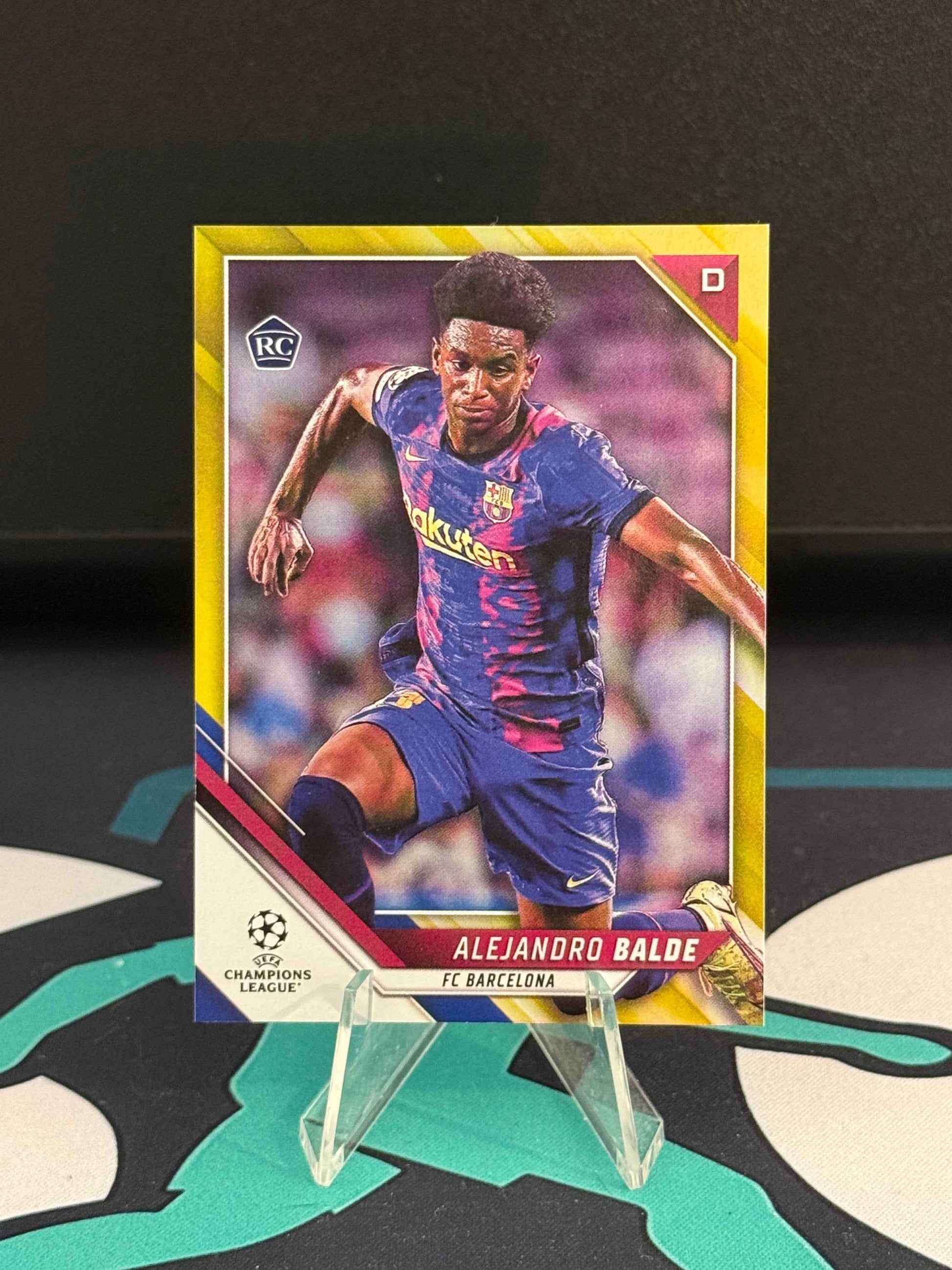 2021/2022 Topps Flagship UCL Alejandro Balde RC Yellow Parallel /250