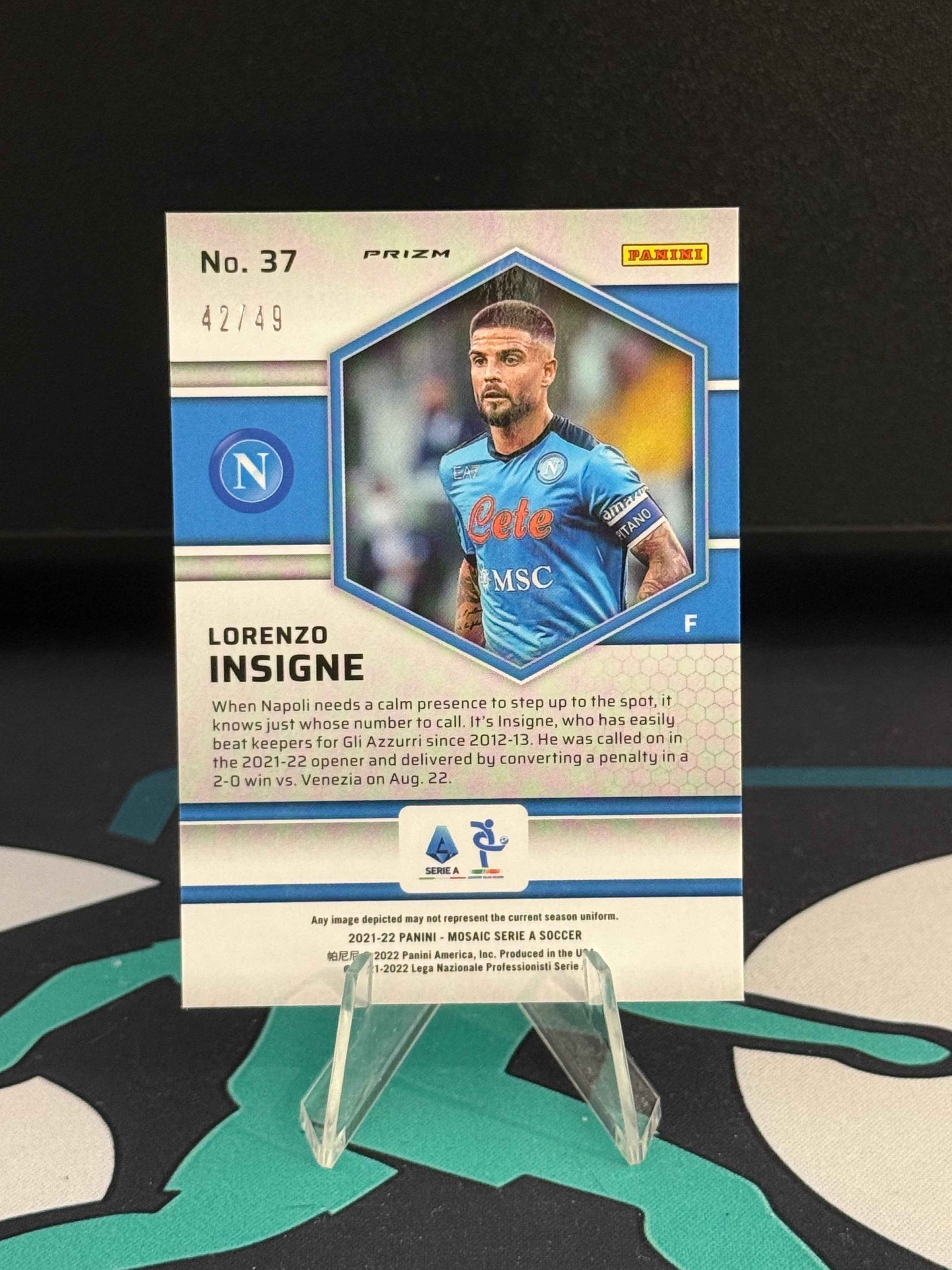2021/2022 Panini Mosaic Serie A Lorenzo Insigne Pink Parallel /49