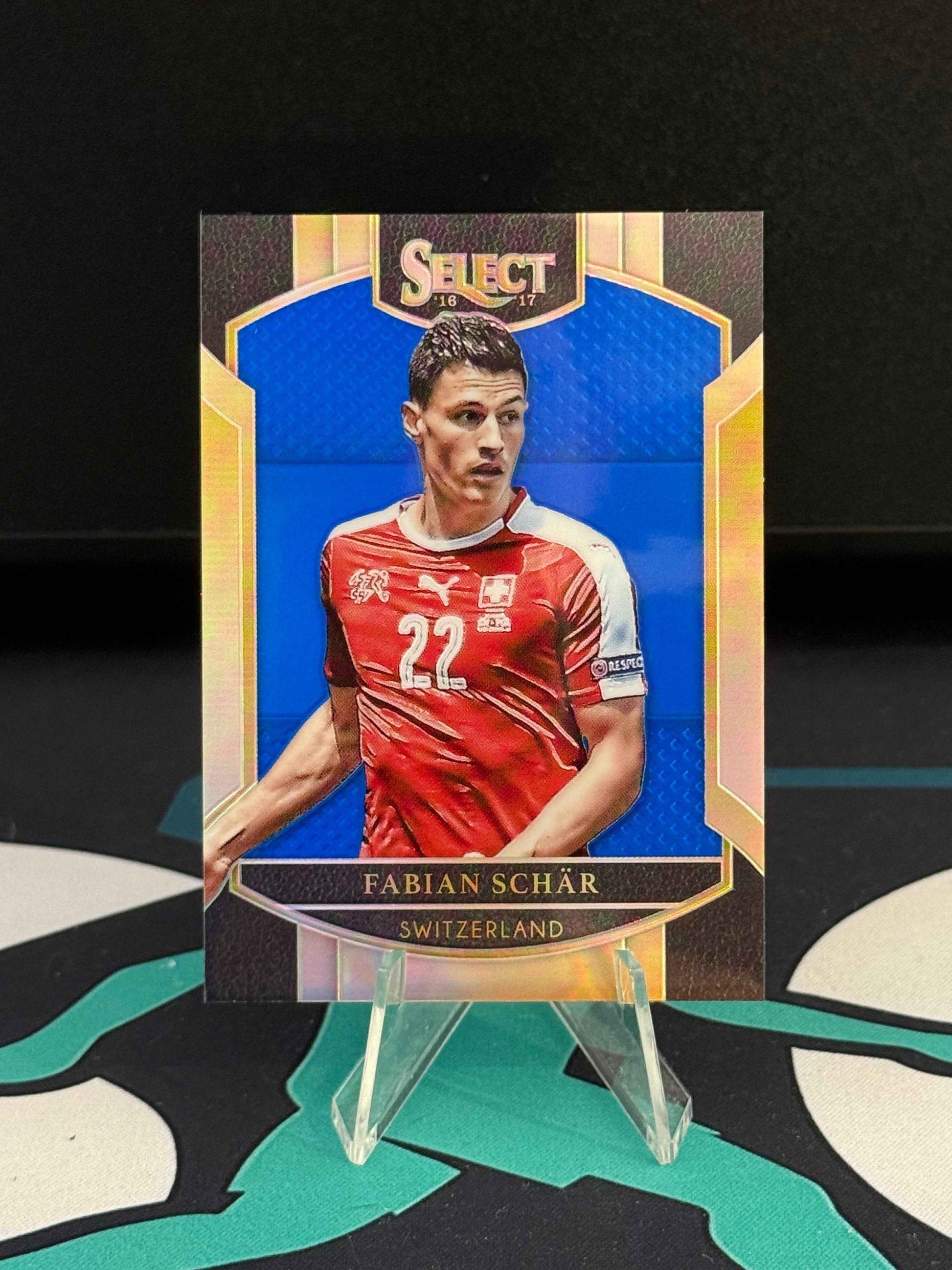 2016/2017 Panini Select Fabian Schär Blue Parallel /299