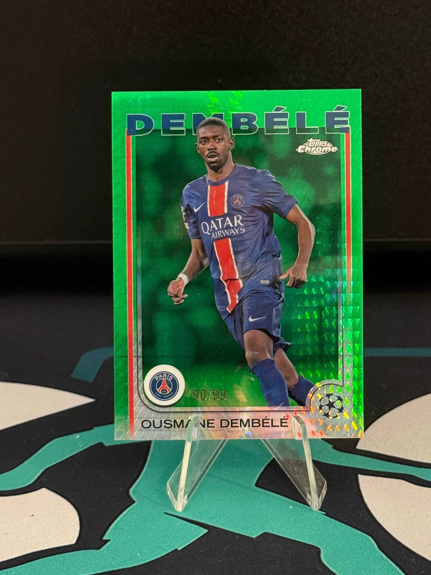 2024/2025 Topps Chrome UCC Ousmane Dembele Green Prism Parallel /99