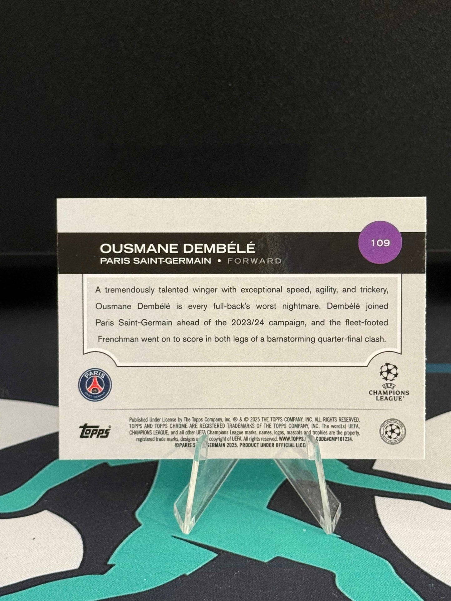2024/2025 Topps Chrome UCC Ousmane Dembele Green Prism Parallel /99
