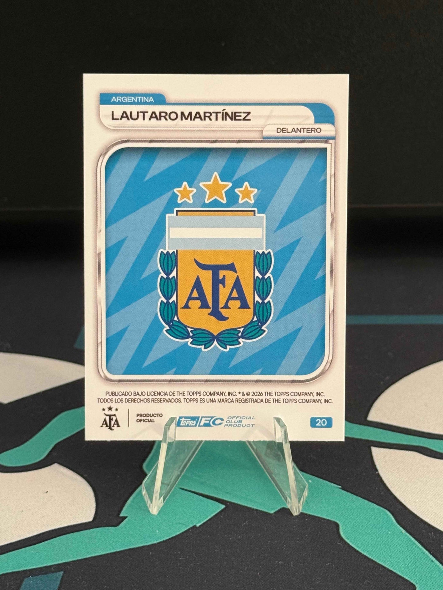 2026 Topps Argentina Collector Tin Lautaro Martinez Green Parallel /99