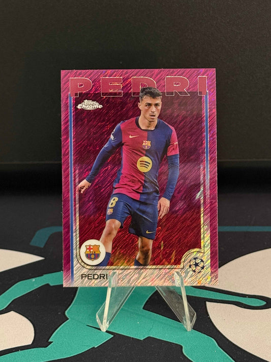2024/2025 Topps Chrome UCC Pedri Magenta Shimmer Parallel