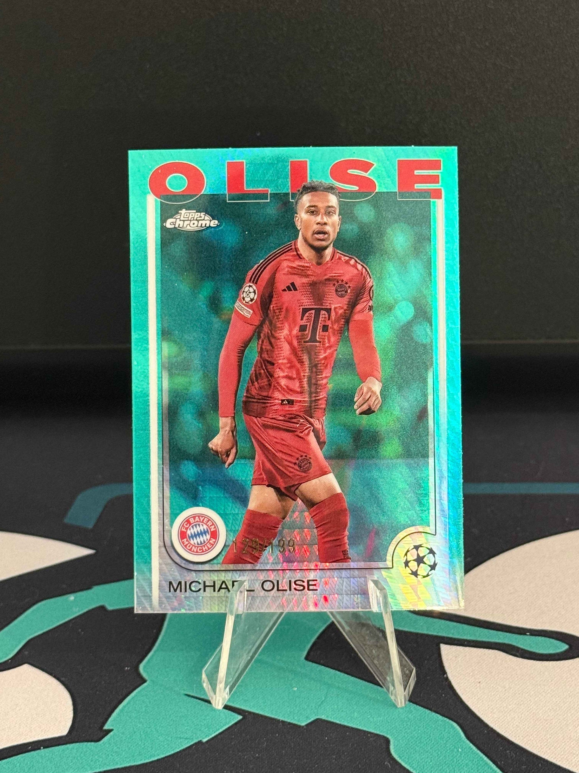 2024/2025 Topps Chrome UCC Michael Olise Aqua Prism Parallel /199