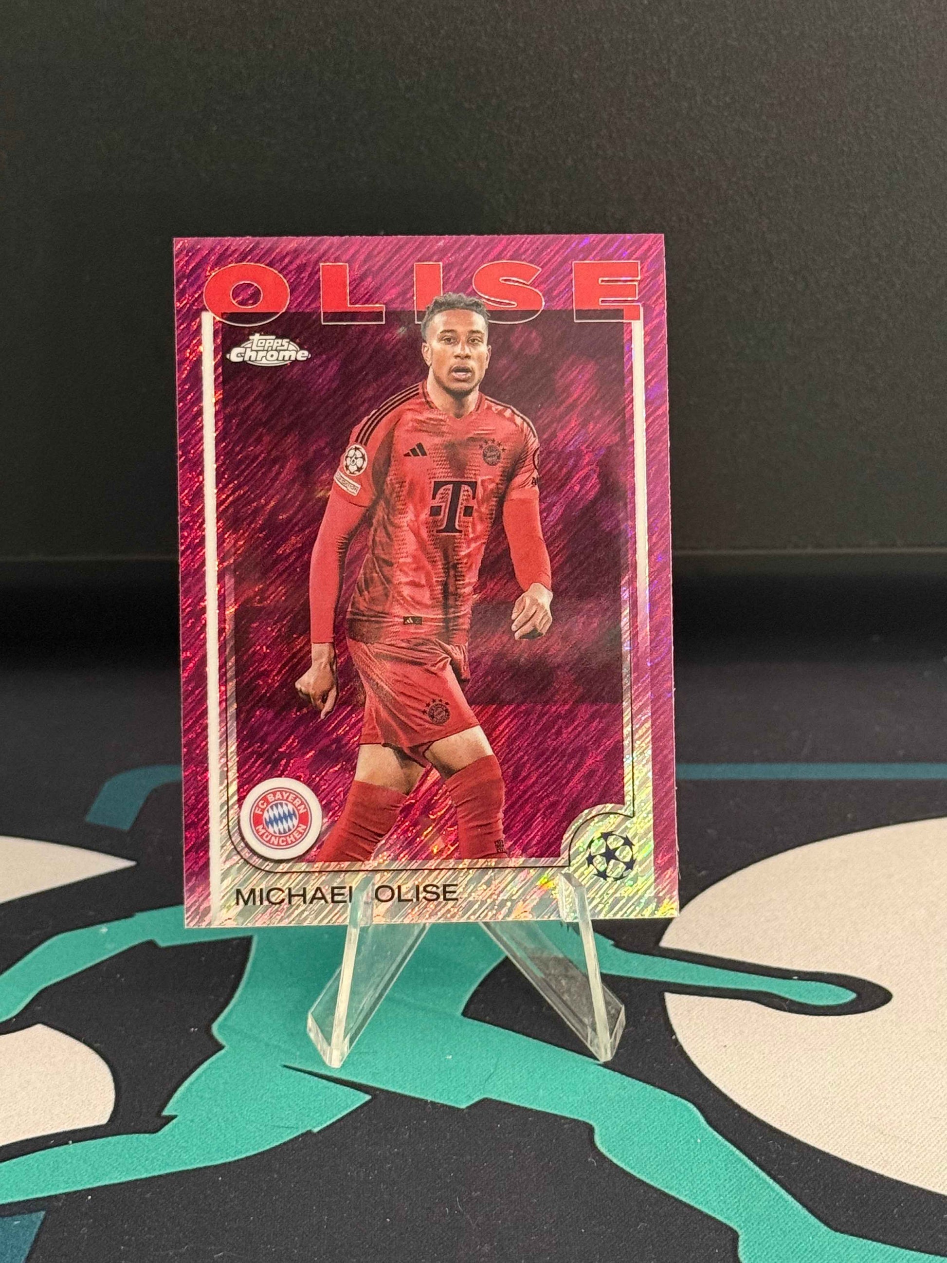 2024/2025 Topps Chrome UCC Michael Olise Magenta Shimmer Parallel