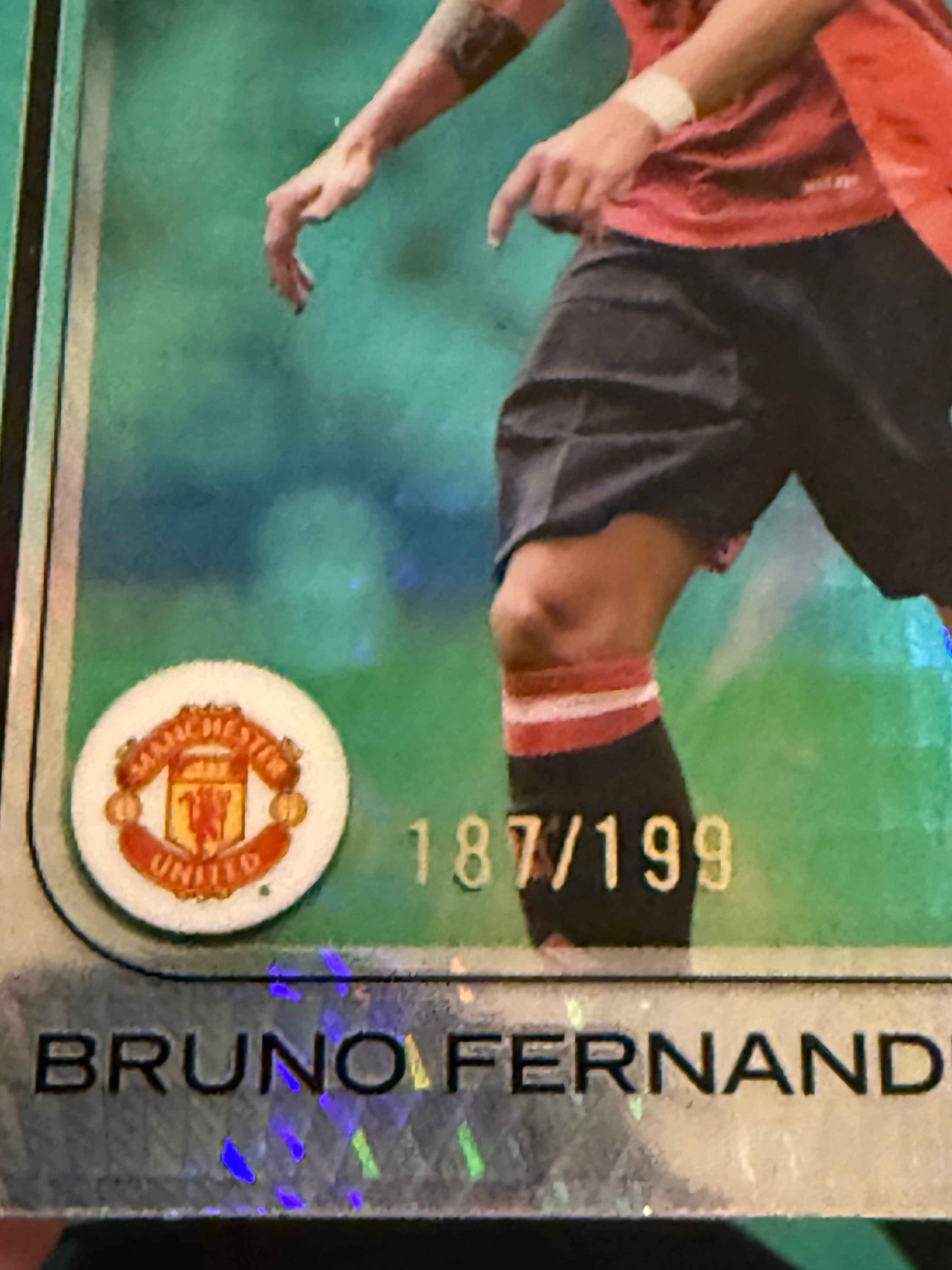 2024/2025 Topps Chrome UCC Bruno Fernandes Aqua Prism Parallel /199