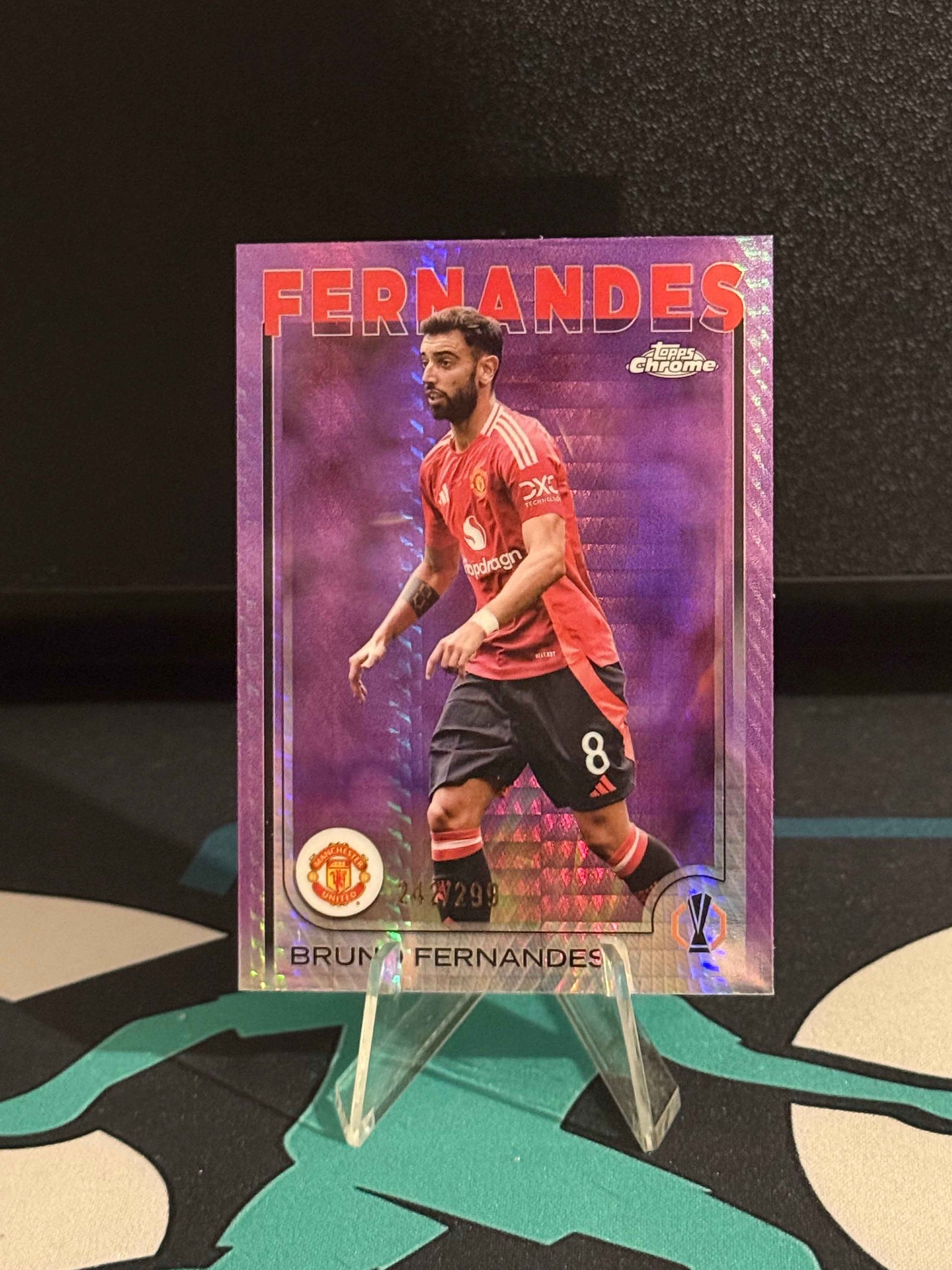 2024/2025 Topps Chrome UCC Bruno Fernandes Violet Prism Parallel /299