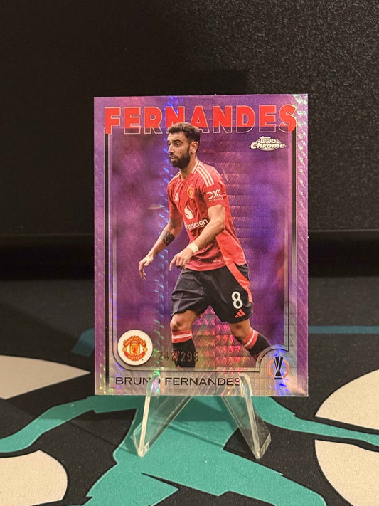 2024/2025 Topps Chrome UCC Bruno Fernandes Violet Prism Parallel /299
