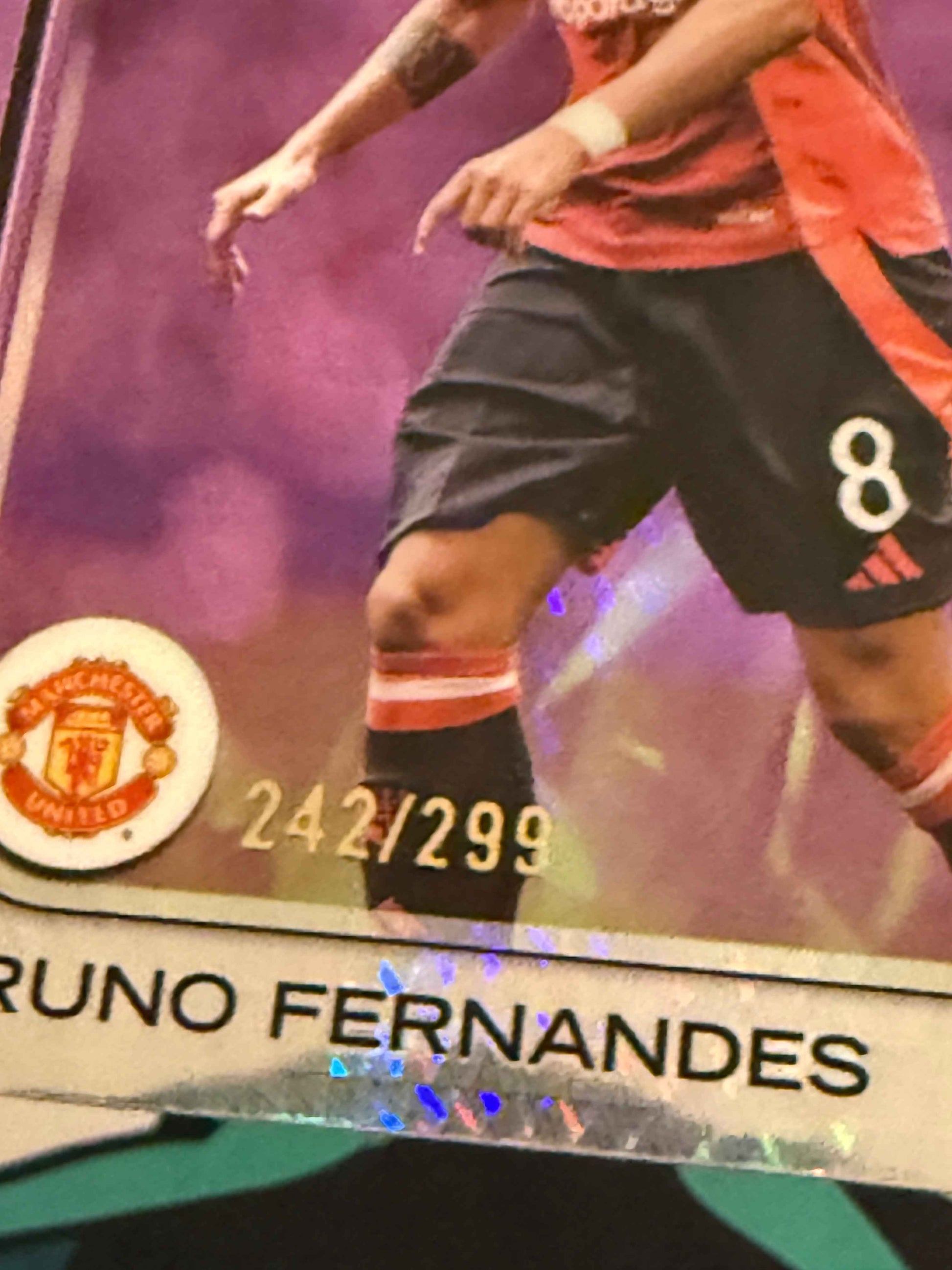 2024/2025 Topps Chrome UCC Bruno Fernandes Violet Prism Parallel /299